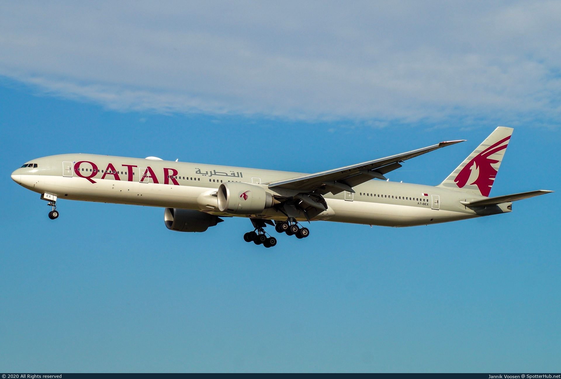 Photo of A7-BEX - Boeing 777-3DZ(ER) operated by Qatar Airways