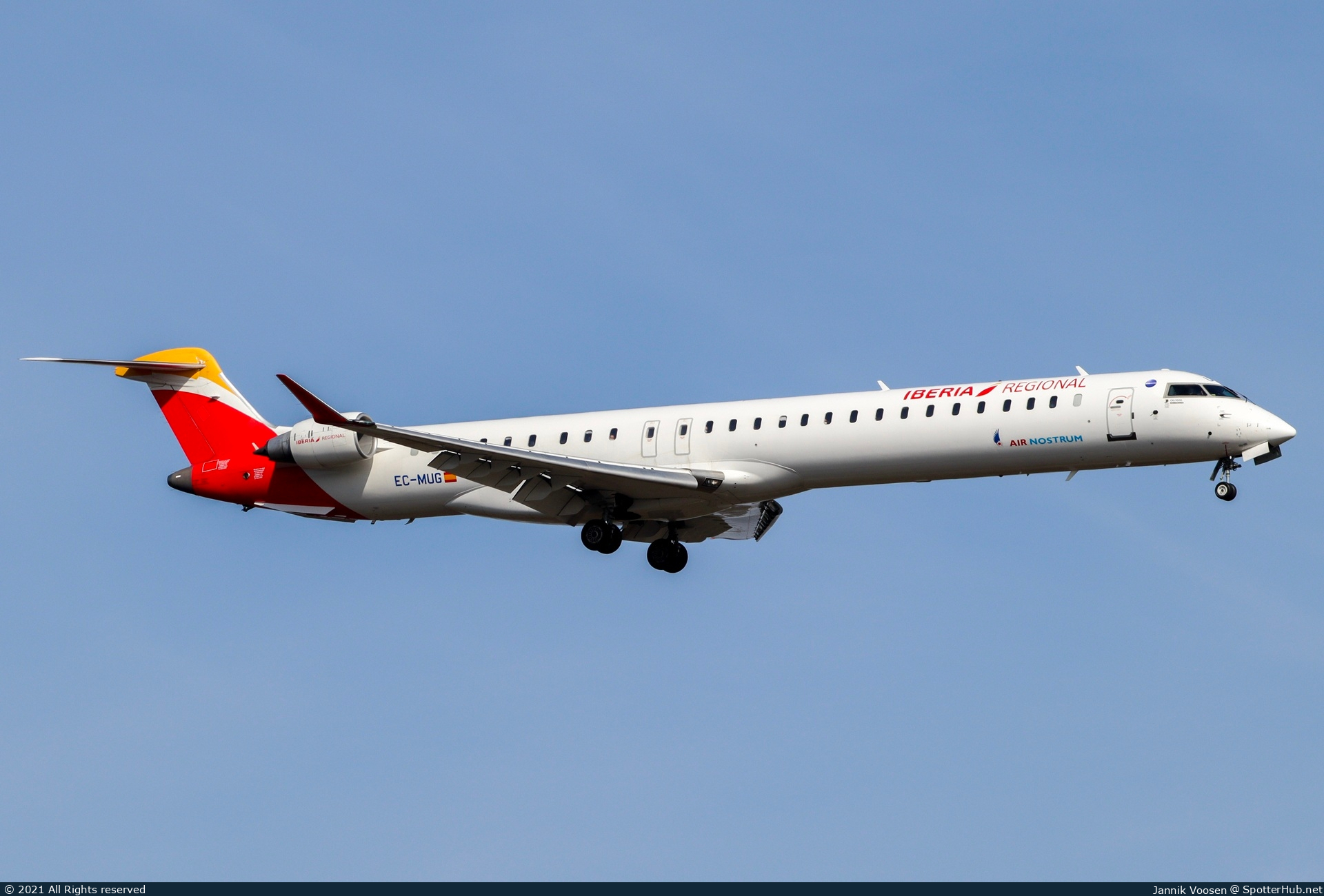 Photo of EC-MUG - Bombardier CRJ-1000 operated by Iberia Regional (opb Air Nostrum)