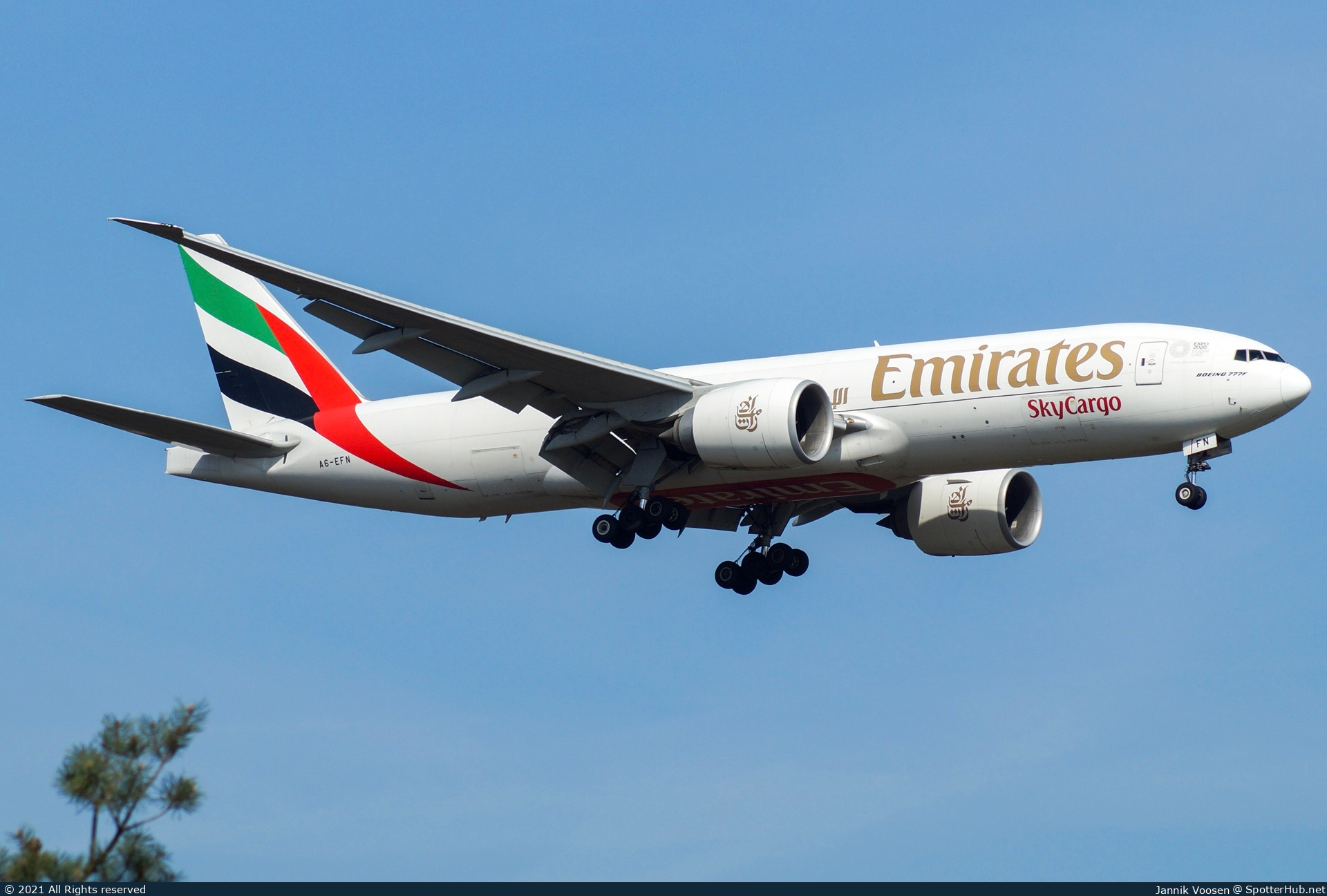 Photo of A6-EFN - Boeing 777-F1H operated by Emirates SkyCargo
