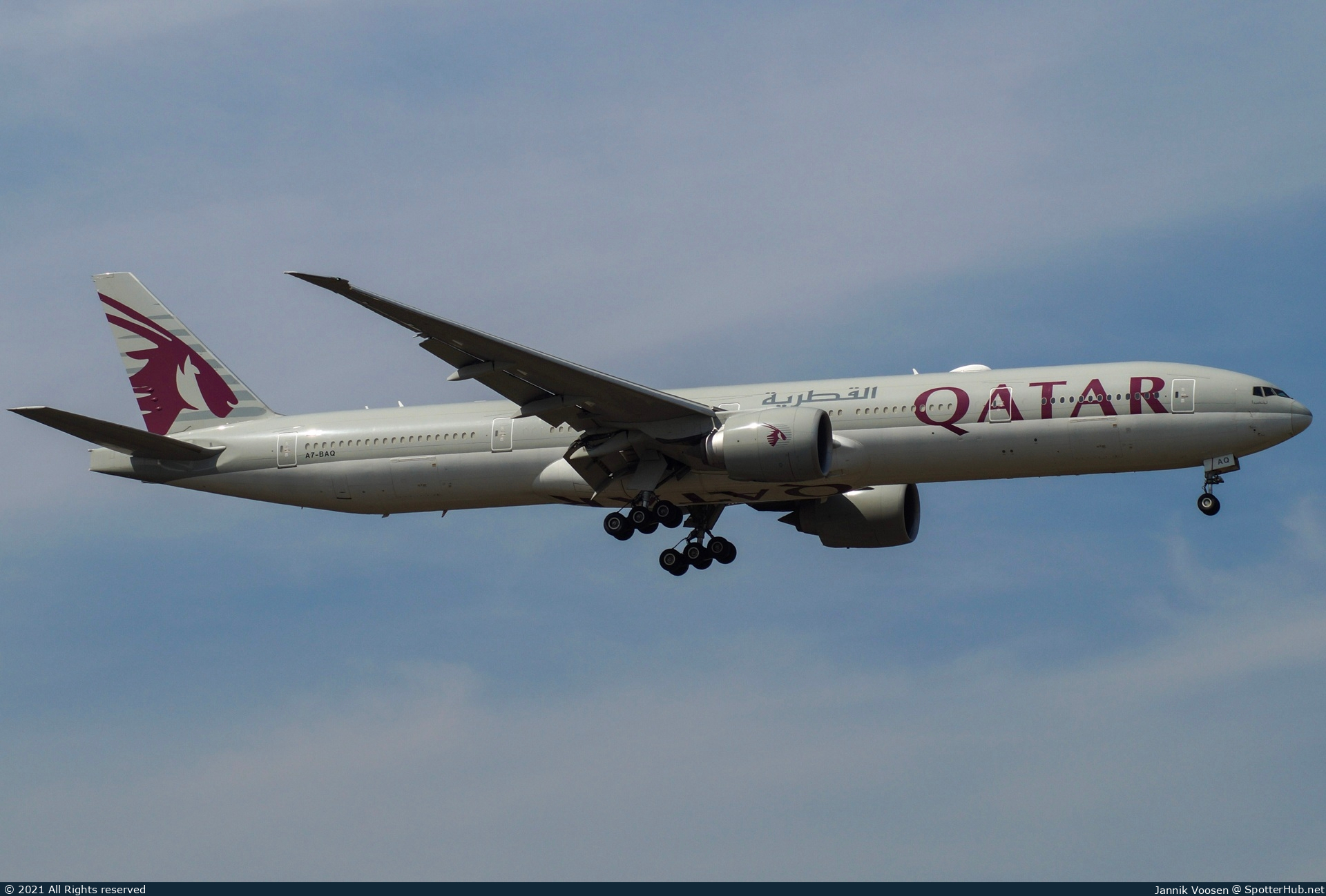 Photo of A7-BAQ - Boeing 777-3DZ(ER) operated by Qatar Airways