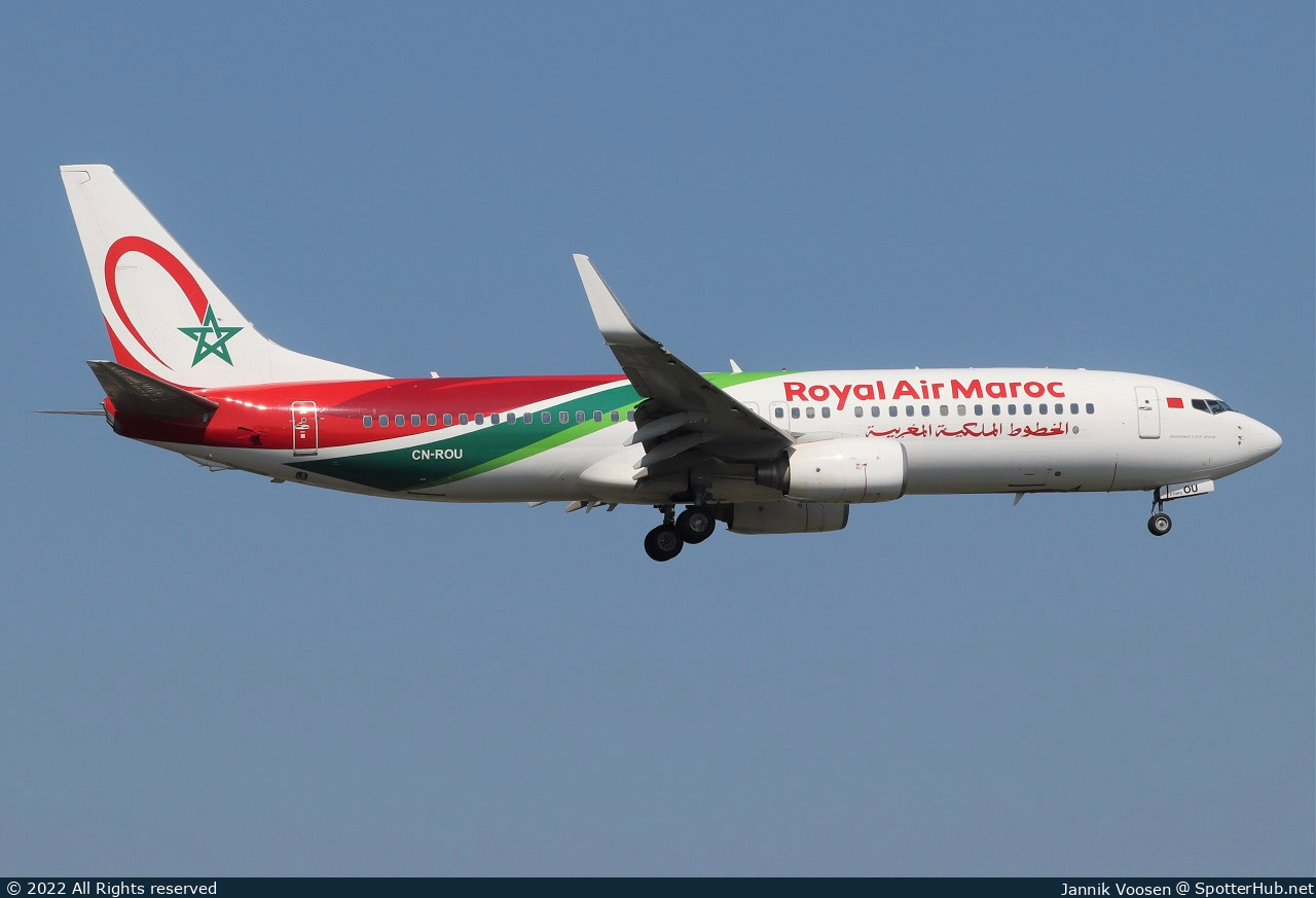 Photo of CN-ROU - Boeing 737-8B6 operated by Royal Air Maroc