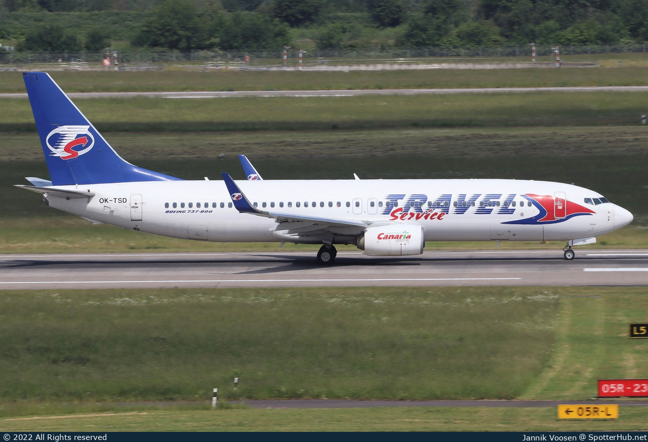 Photo of OK-TSD - Boeing 737-8Q8 operated by Travel Service