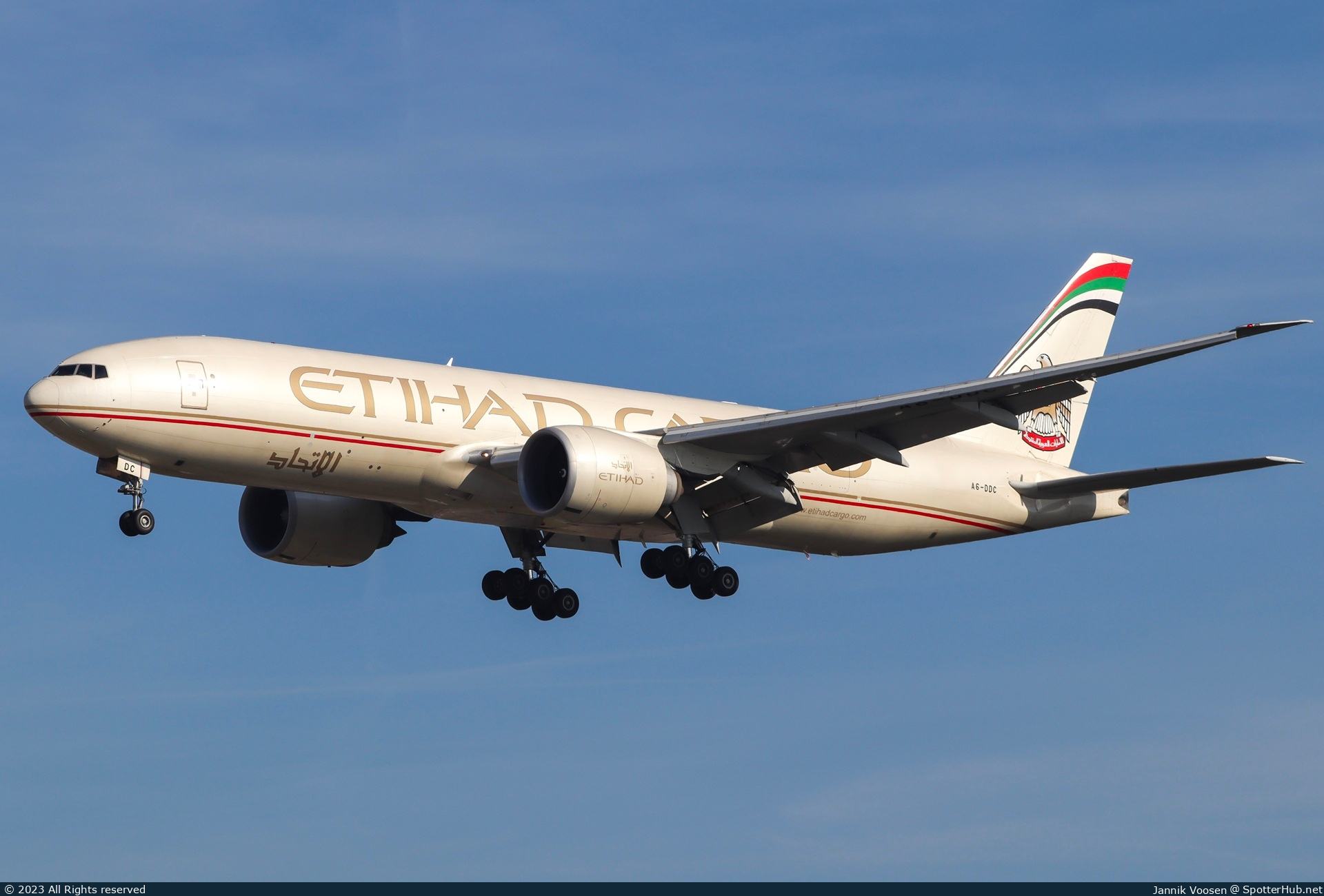 Photo of A6-DDC - Boeing 777-FFX operated by Etihad Cargo