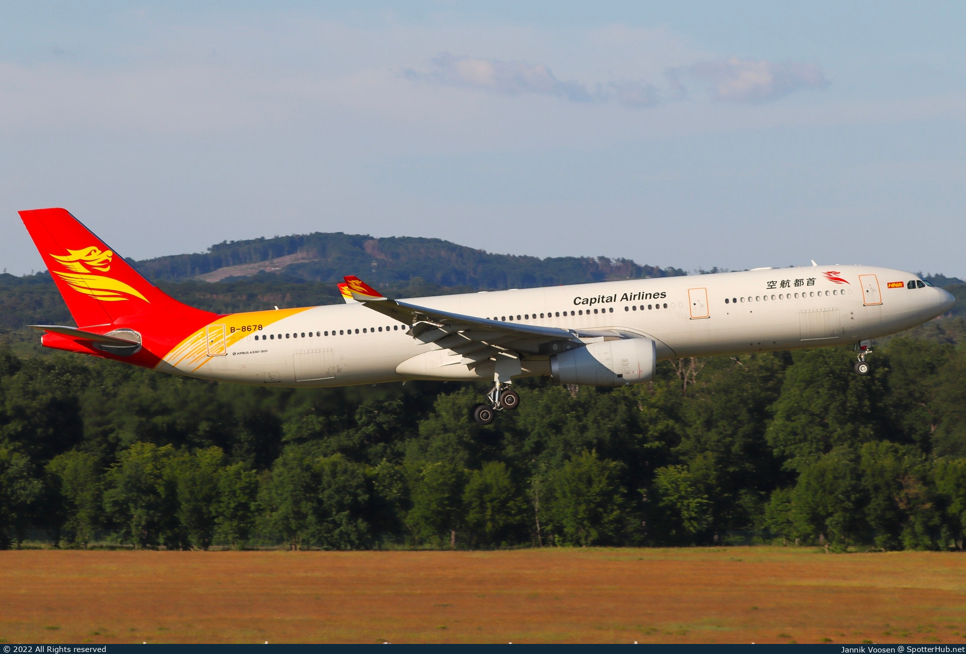 Photo of B-8678 - Airbus A330-343 operated by Capital Airlines