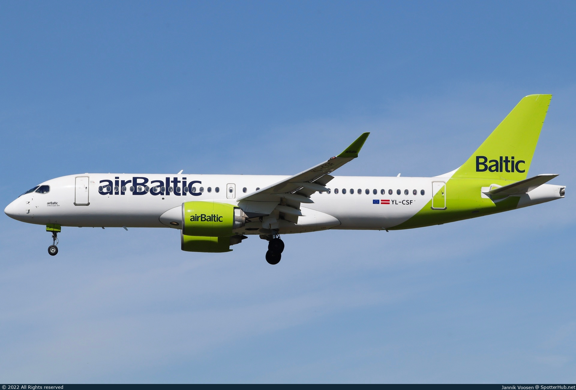 Photo of YL-CSF - Airbus A220-300 operated by airBaltic