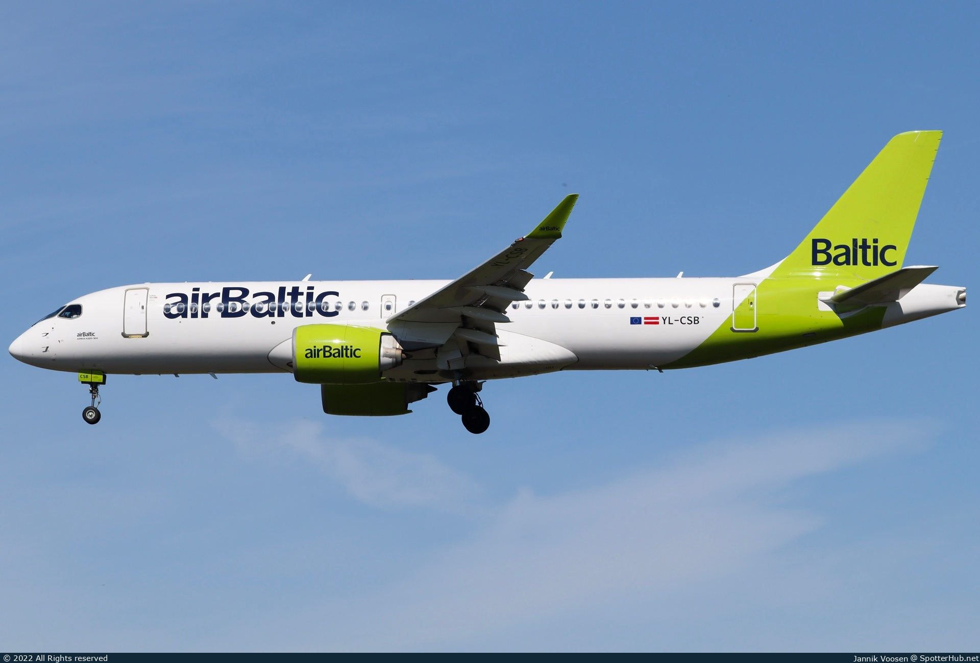 Photo of YL-CSB - Airbus A220-300 operated by airBaltic