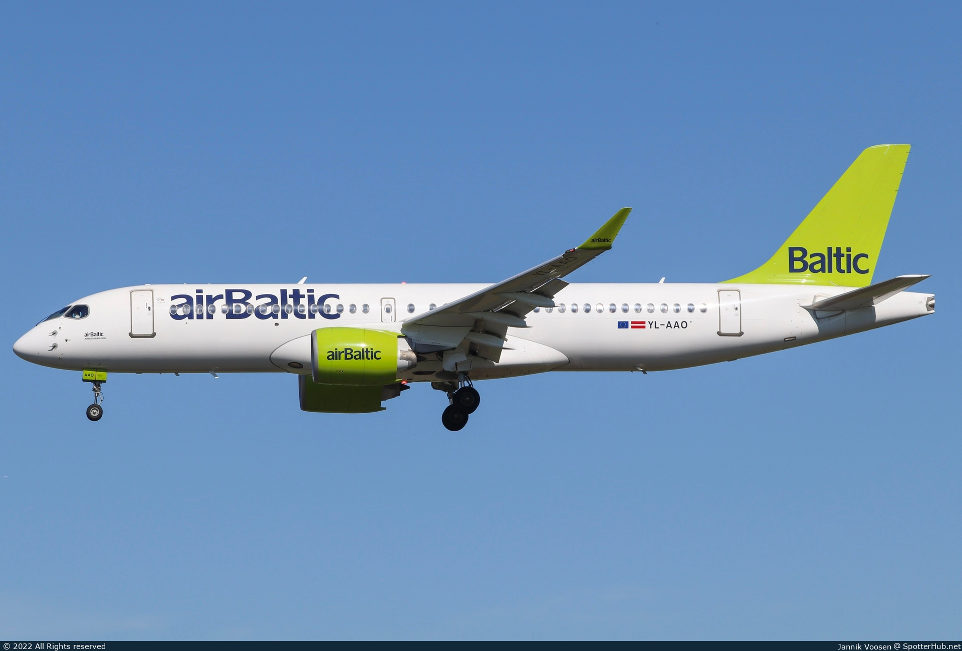 Photo of YL-AAO - Airbus A220-300 operated by airBaltic