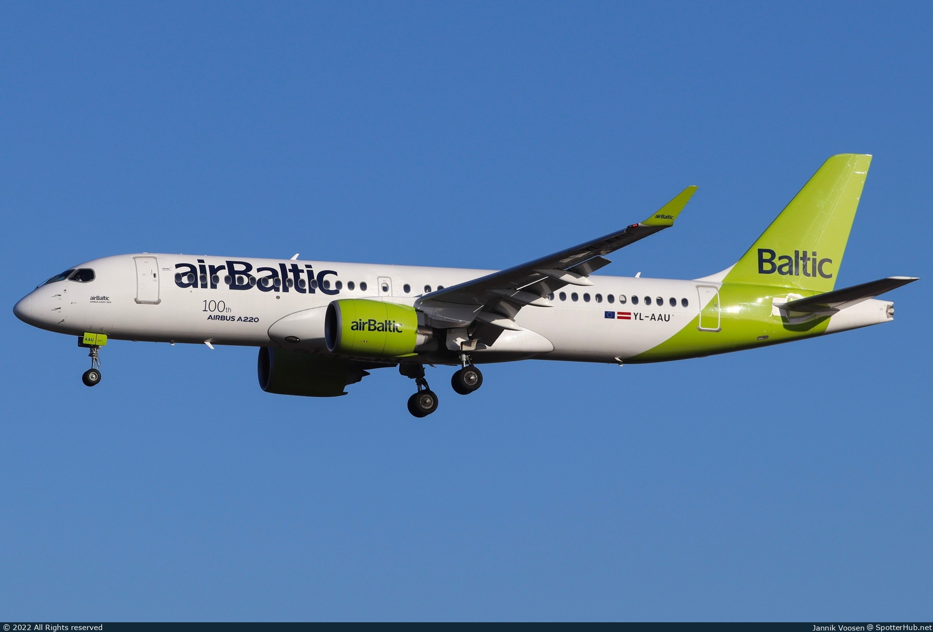 Photo of YL-AAU - Airbus A220-300 operated by airBaltic