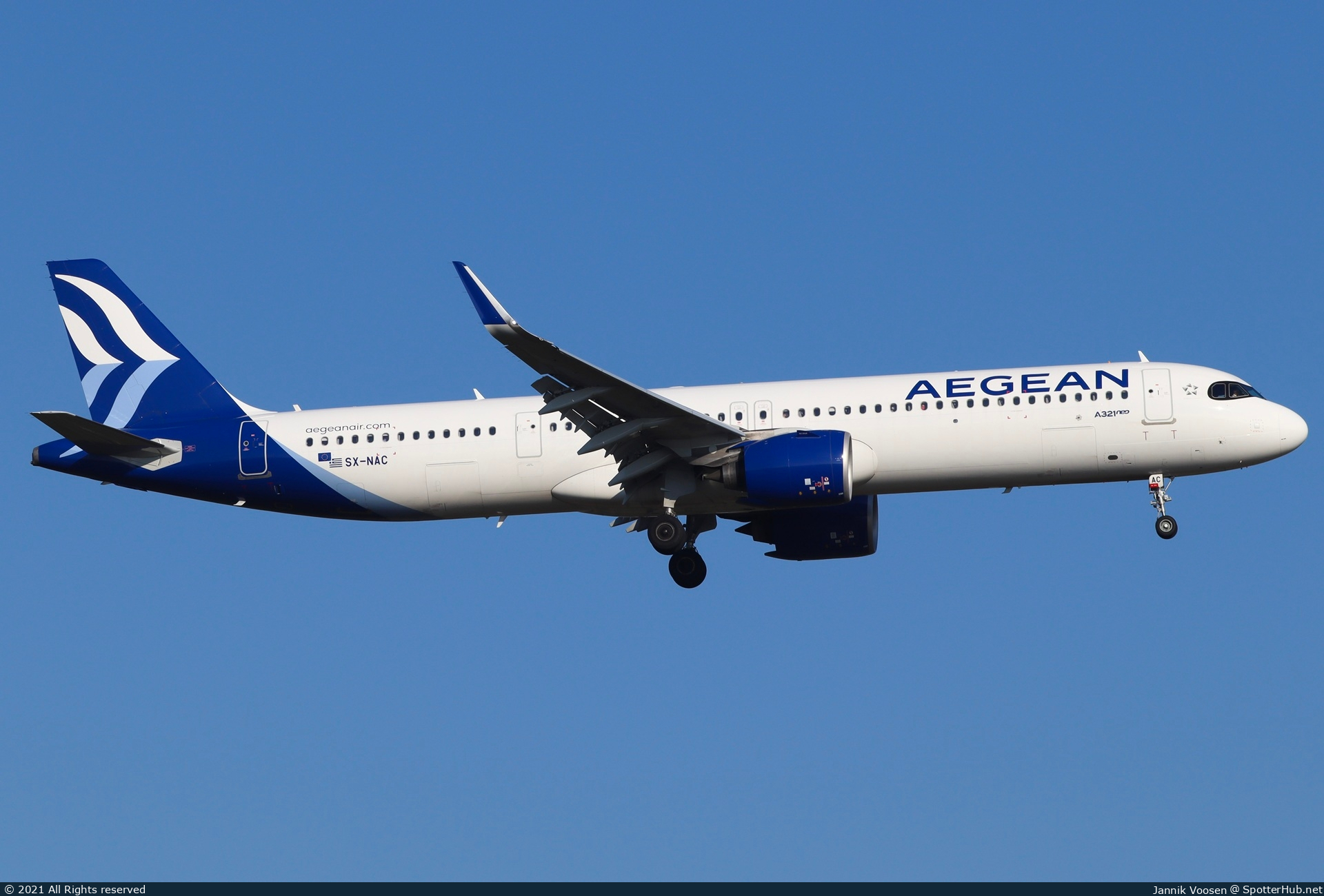 Photo of SX-NAC - Airbus A321-271NX operated by Aegean Airlines
