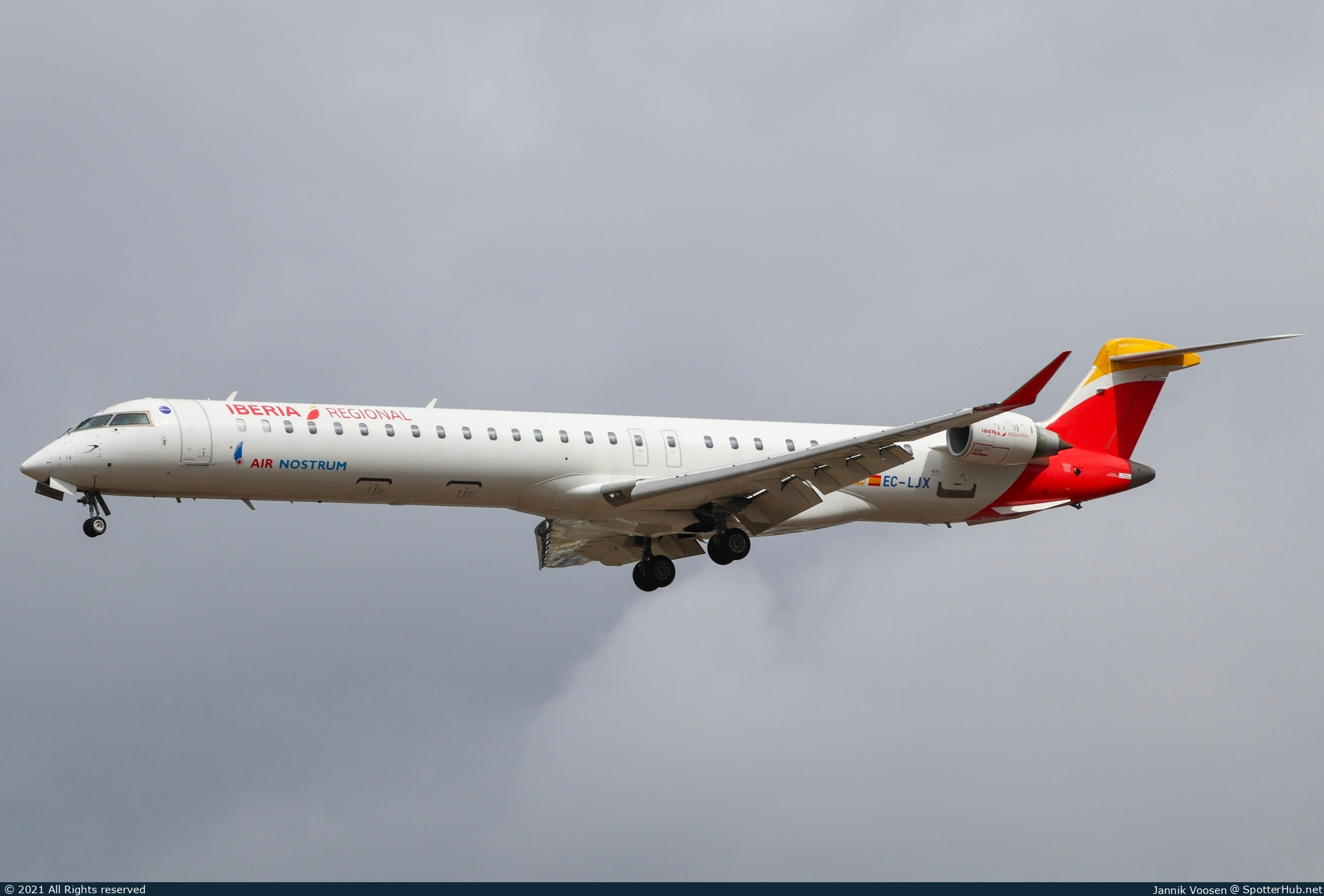 Photo of EC-LJX - Bombardier CRJ-1000 operated by Iberia Regional (opb Air Nostrum)