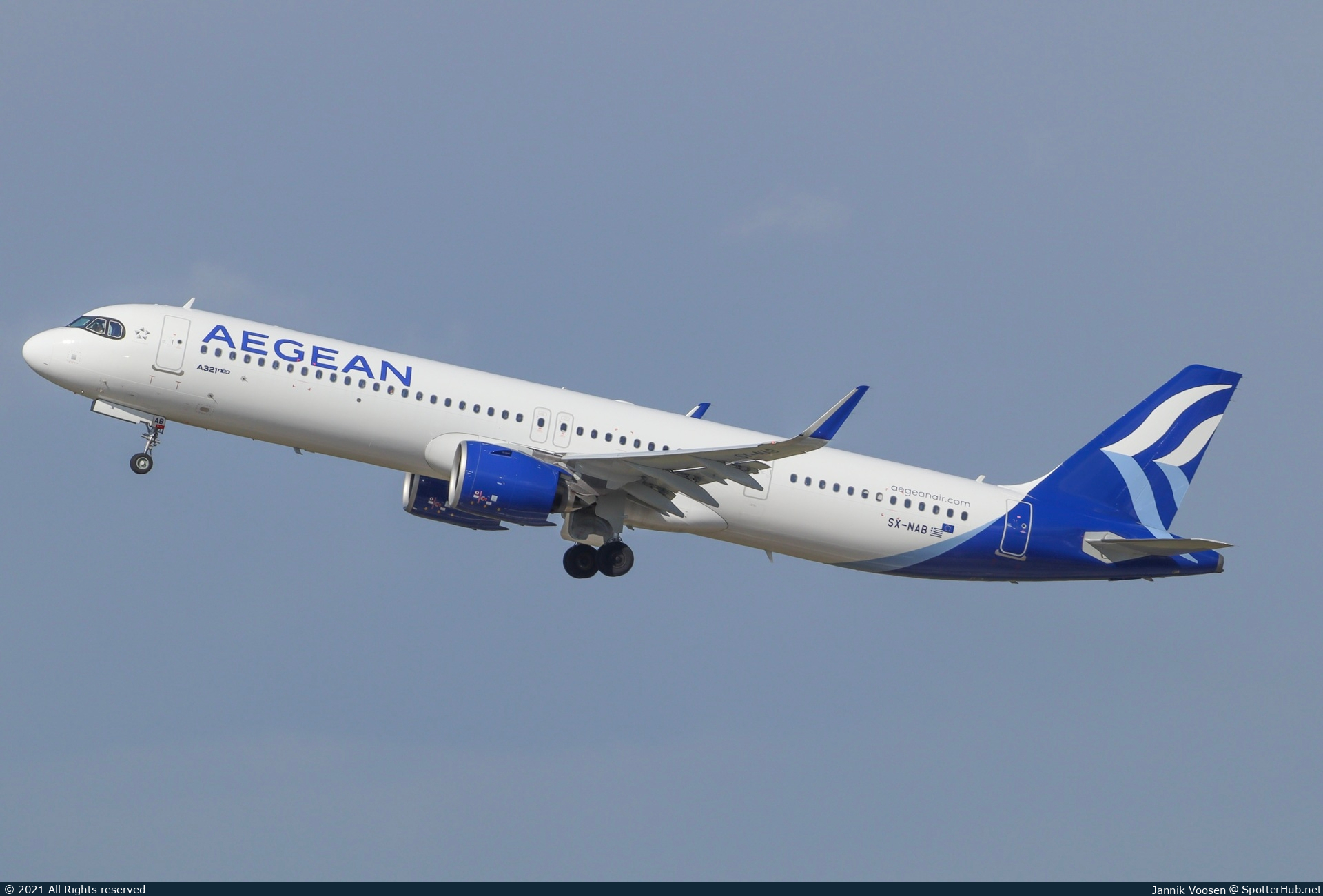 Photo of SX-NAB - Airbus A321-271NX operated by Aegean Airlines