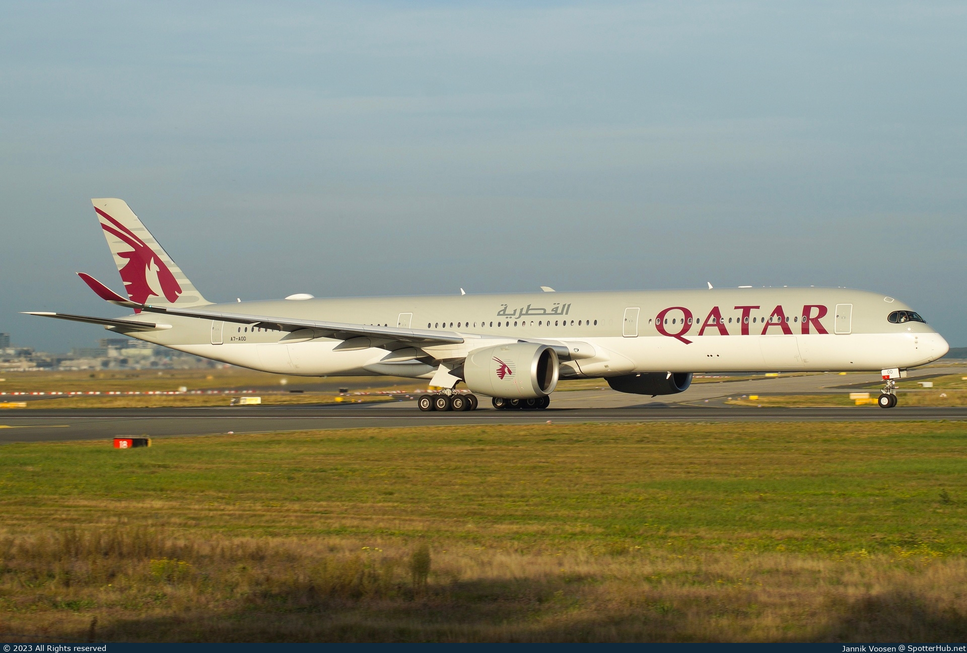 Photo of A7-AOD - Airbus A350-1041 operated by Qatar Airways