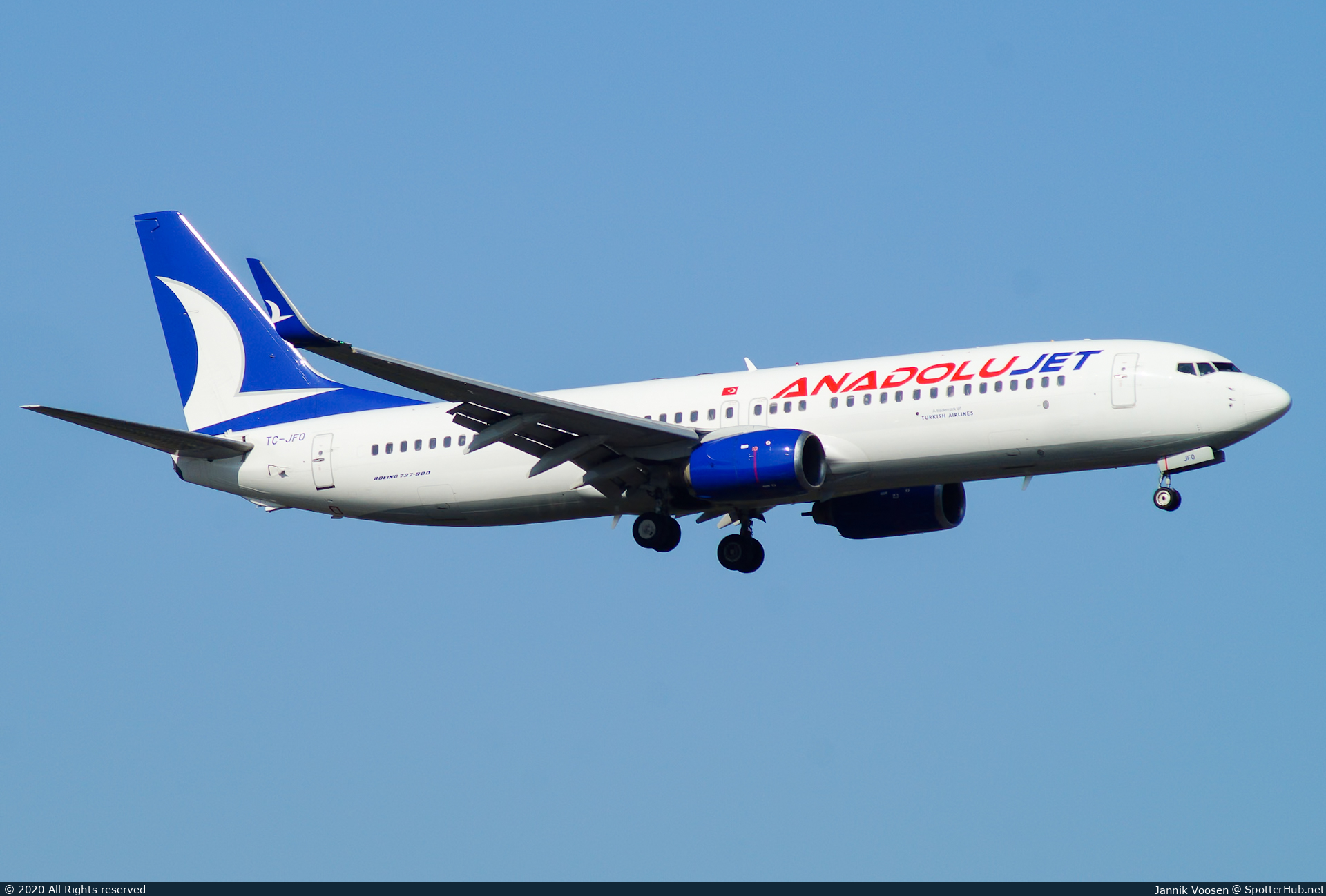 Photo of TC-JFO - Boeing 737-8F2 operated by AnadoluJet