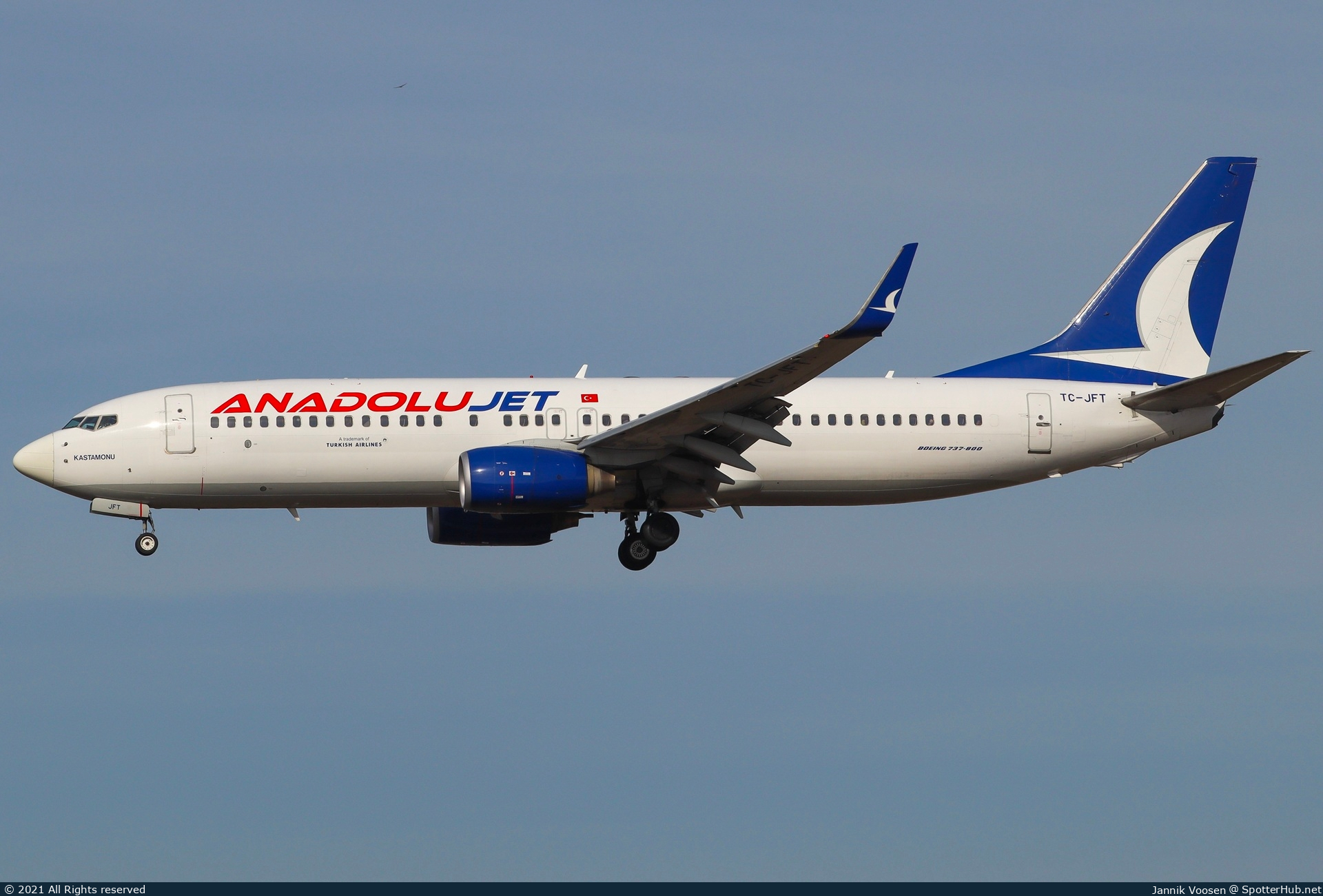 Photo of TC-JFT - Boeing 737-8F2 operated by AnadoluJet