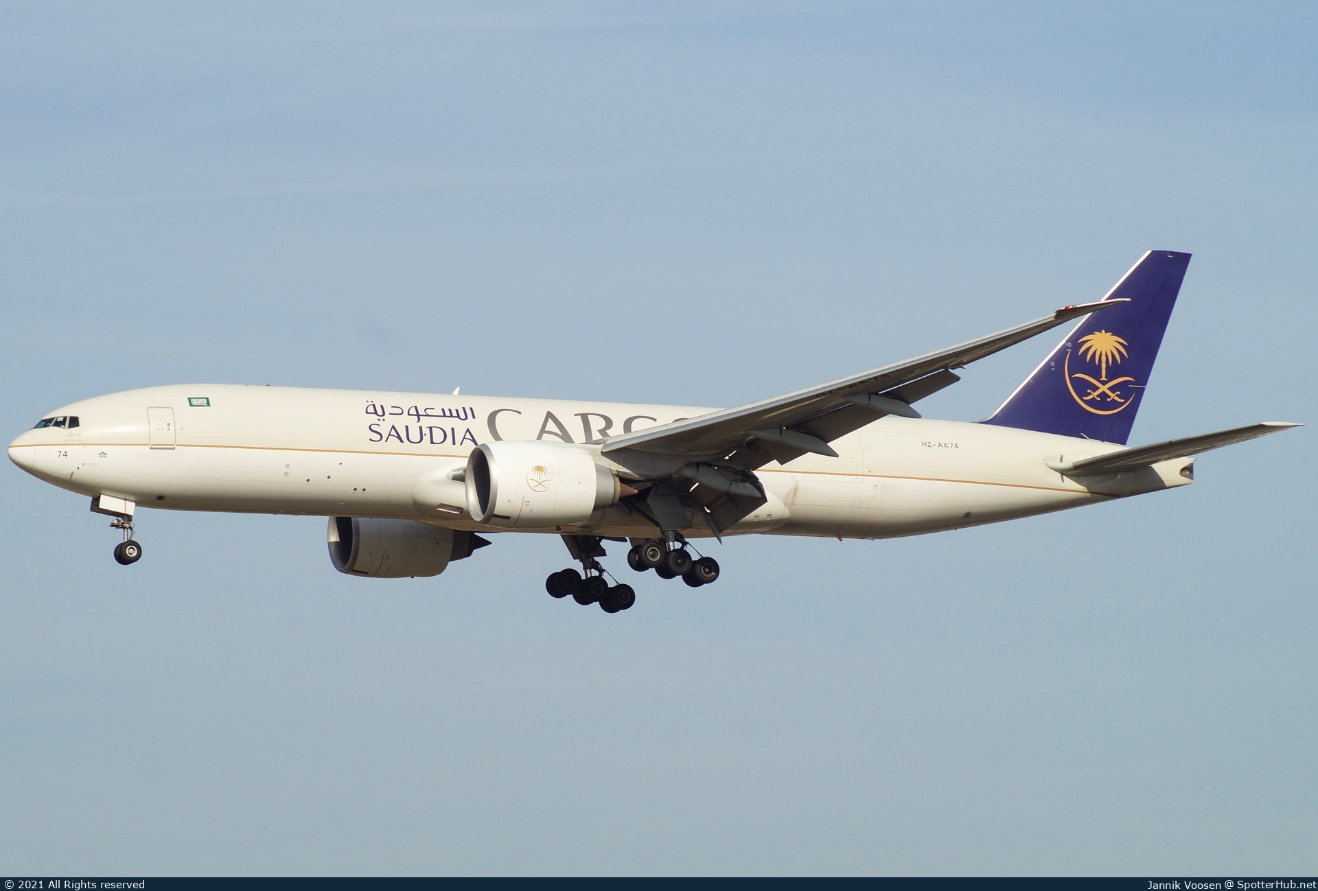 Photo of HZ-AK74 - Boeing 777-FFG operated by Saudia Cargo