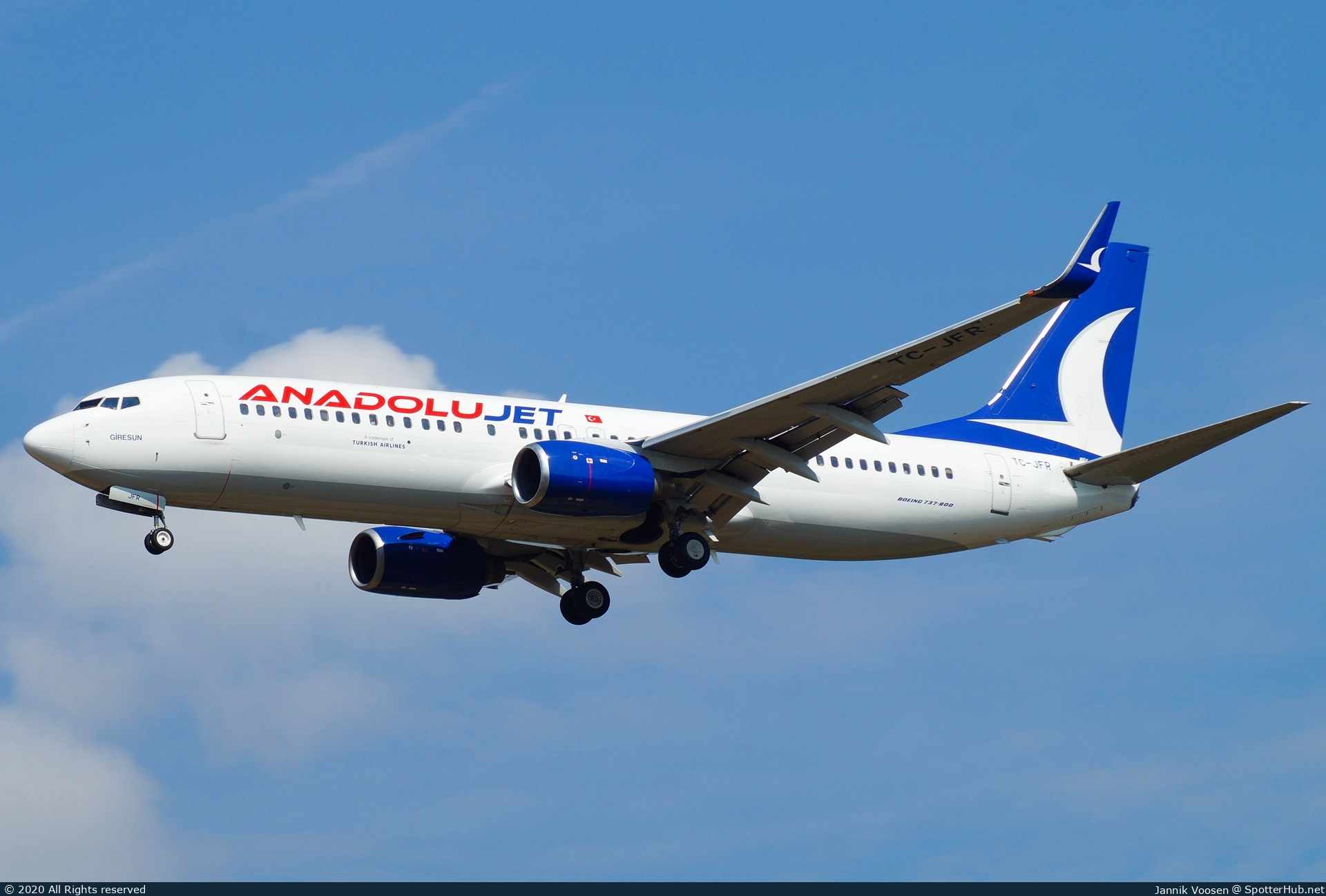Photo of TC-JFR - Boeing 737-8F2 operated by AnadoluJet