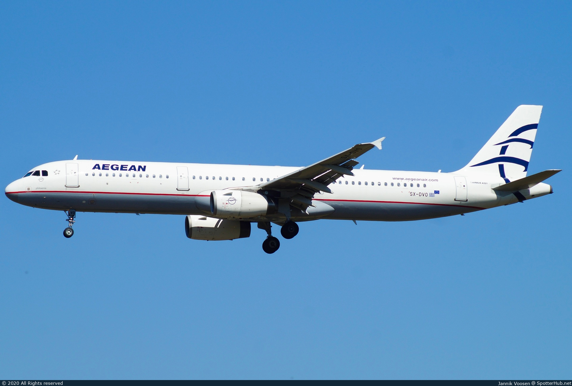 Photo of SX-DVO - Airbus A321-231 operated by Aegean Airlines