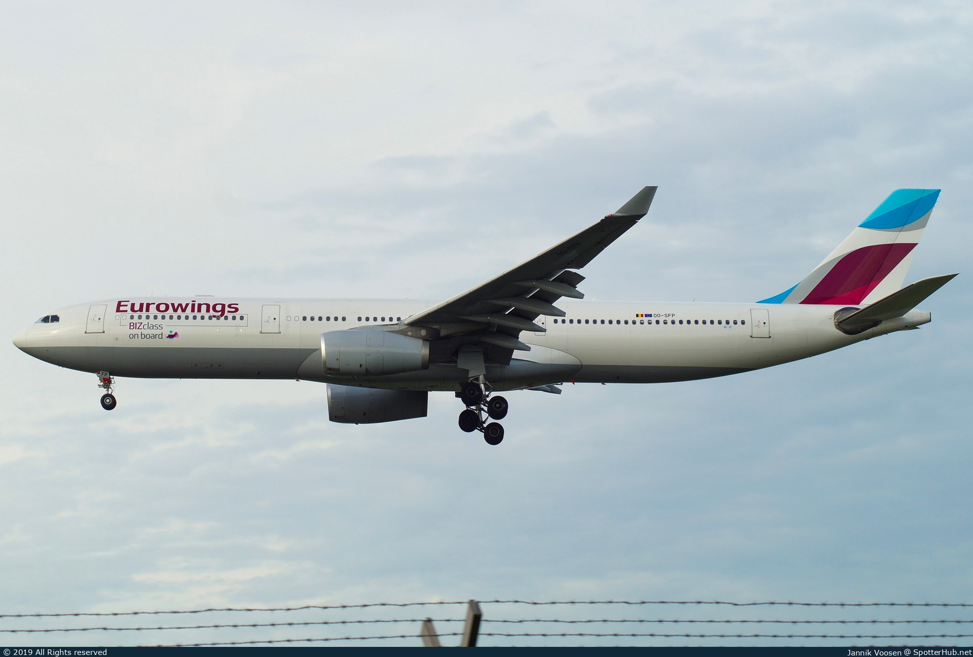 Photo of OO-SFP - Airbus A330-343 operated by Eurowings (opb Brussels Airlines)