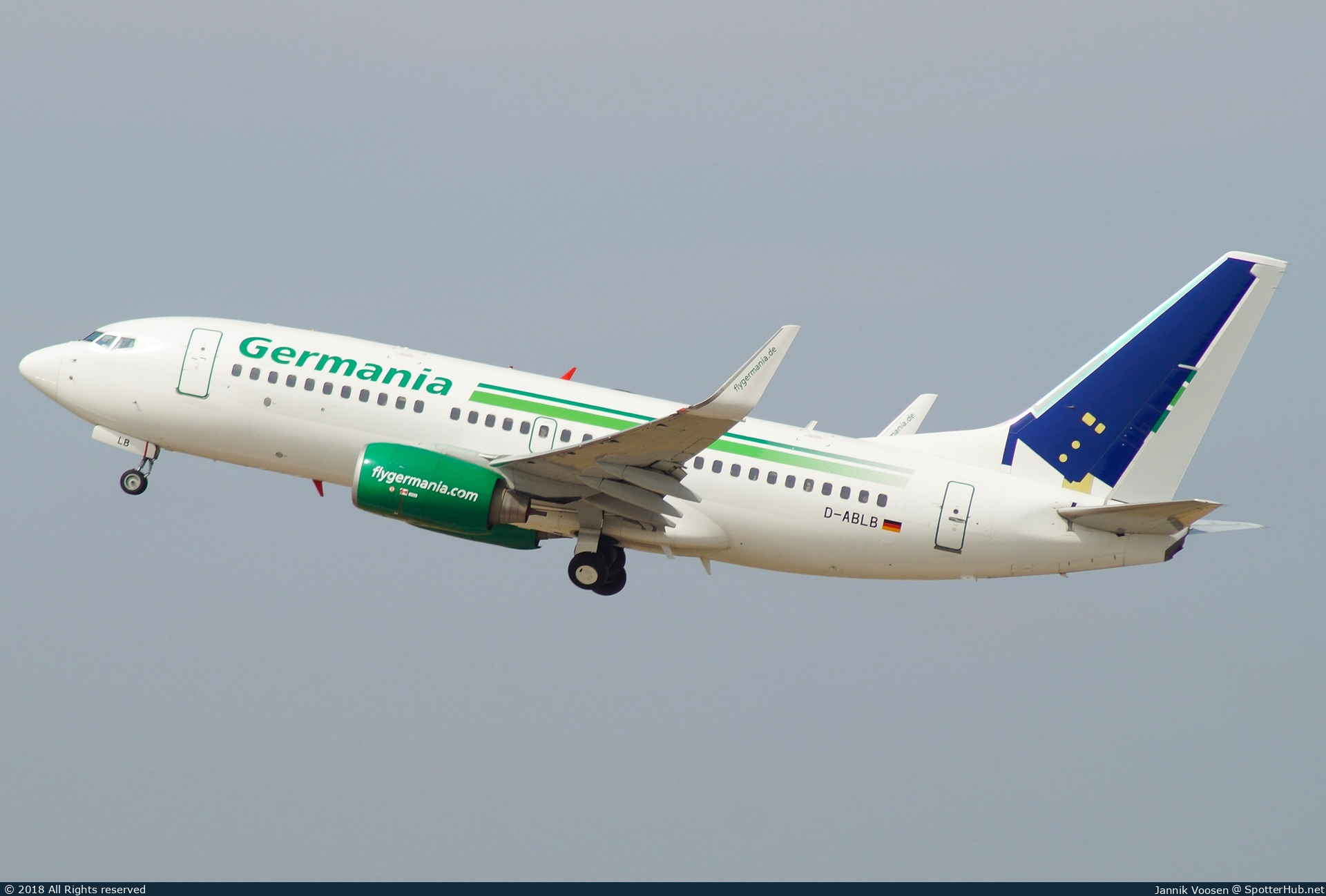 Photo of D-ABLB - Boeing 737-76J operated by Germania