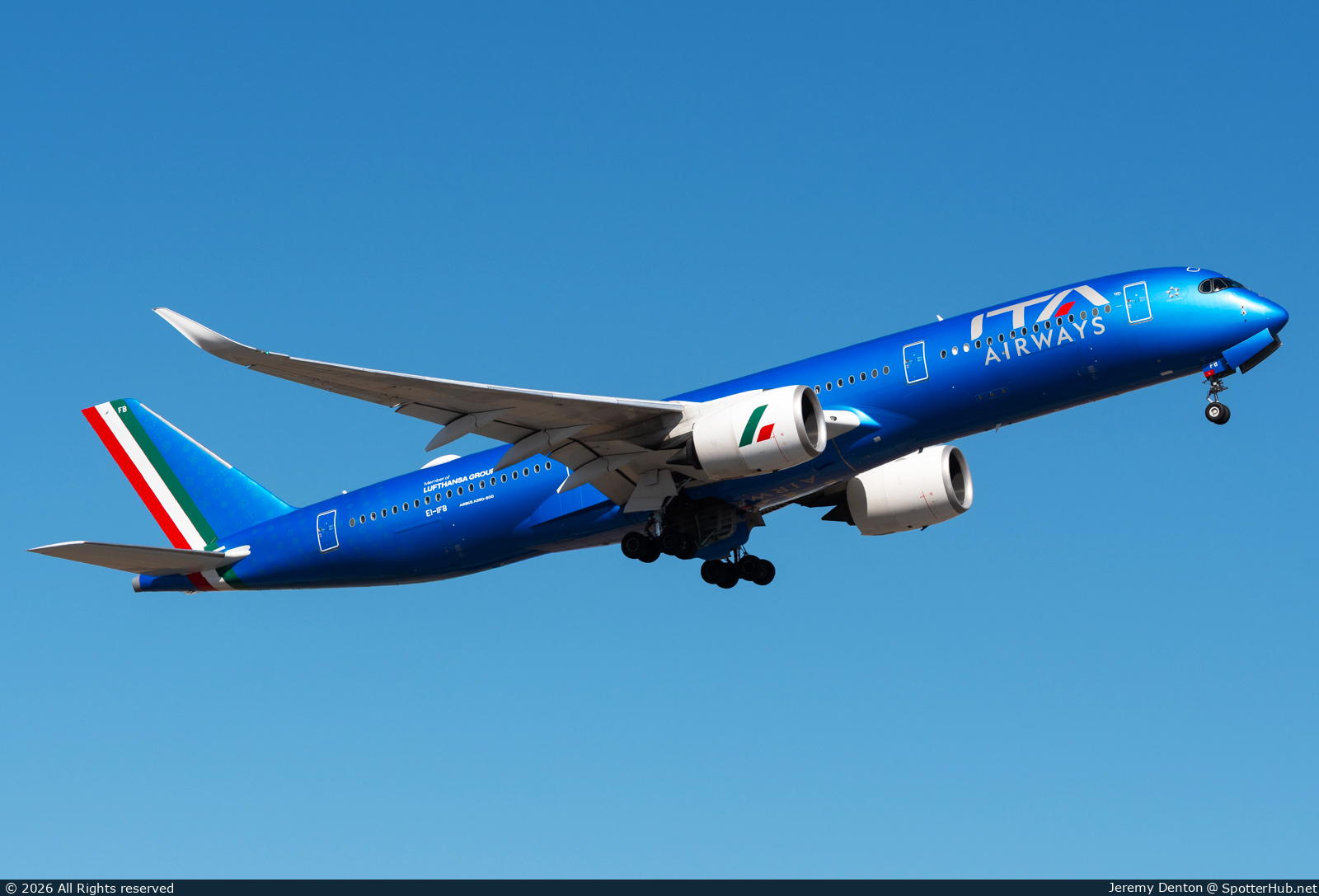 Photo of EI-IFB - Airbus A350-941 operated by ITA Airways