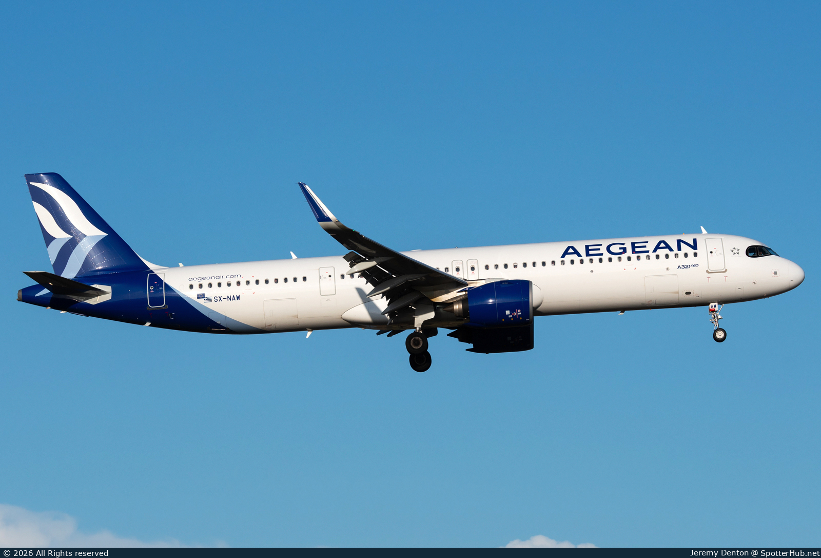 Photo of SX-NAW - Airbus A321-271NX operated by Aegean Airlines