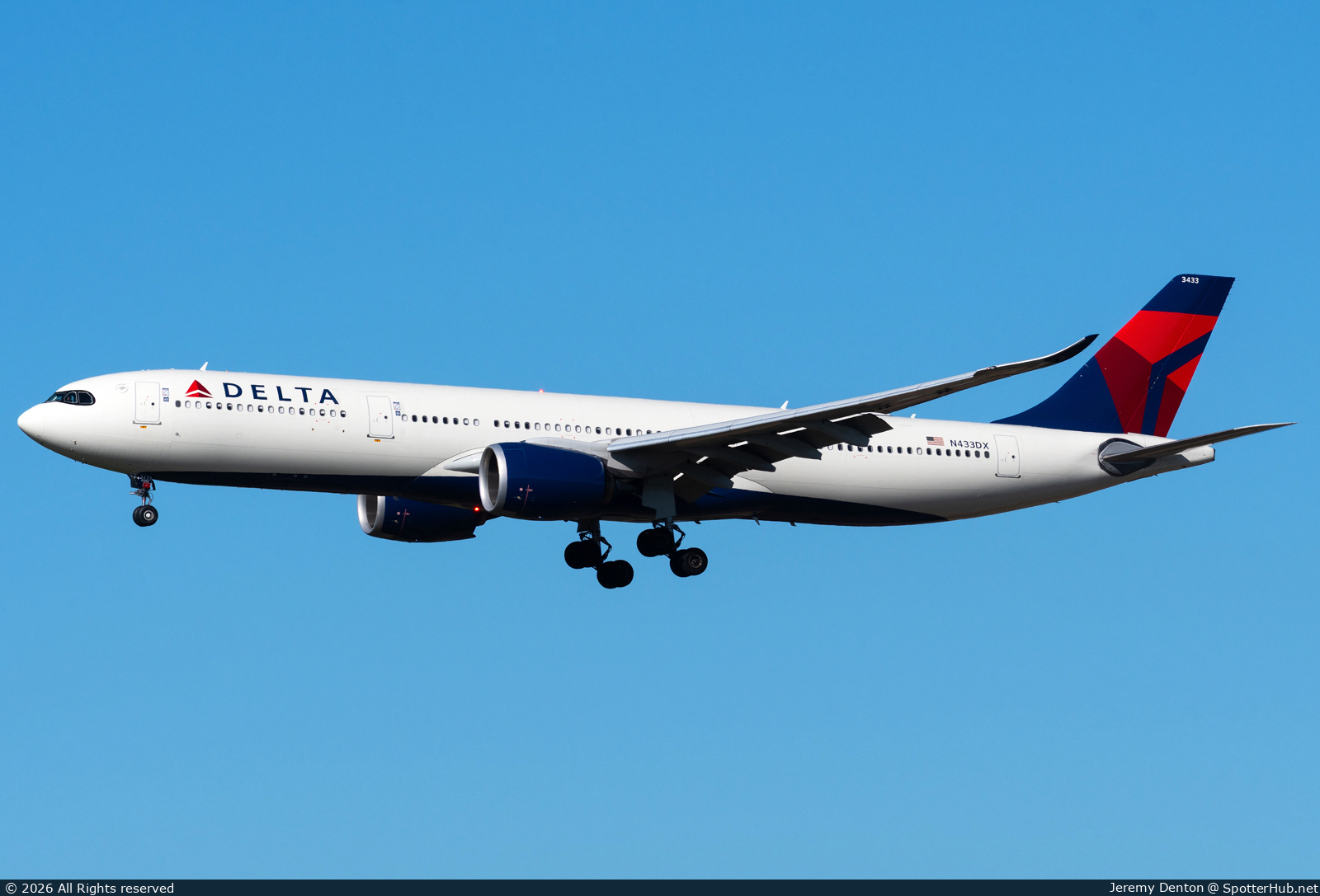 Photo of N433DX - Airbus A330-941 operated by Delta Air Lines
