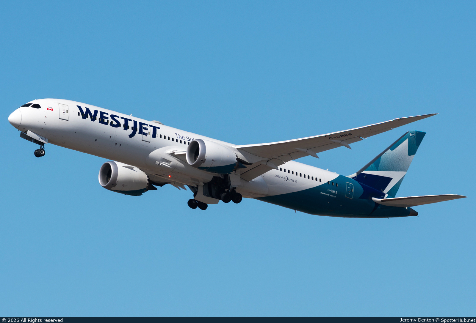 Photo of C-GMKS - Boeing 787-9 Dreamliner operated by WestJet Airlines