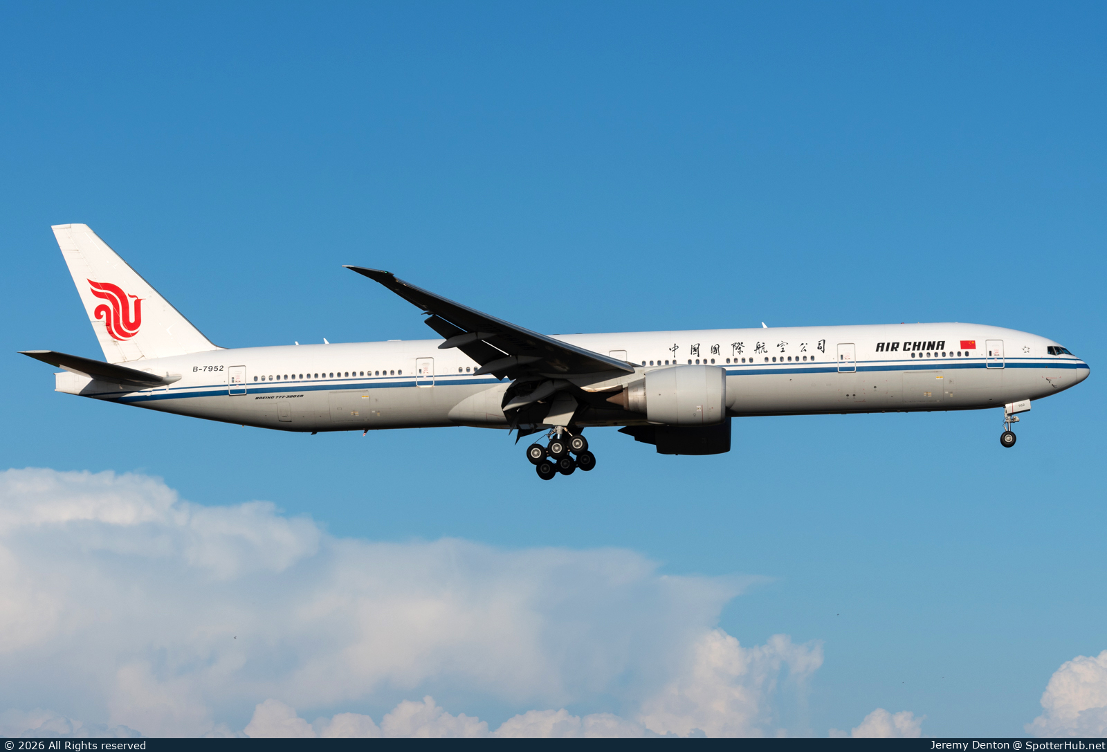 Photo of B-7952 - Boeing 777-39L(ER) operated by Air China