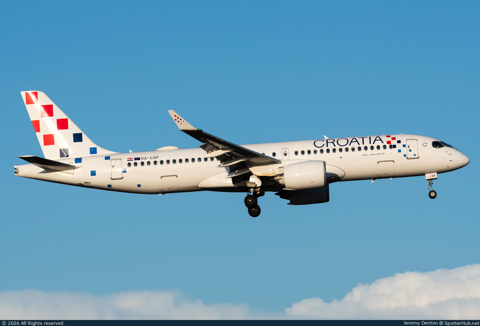 Photo of 9A-CAP - Airbus A220-300 operated by Croatia Airlines