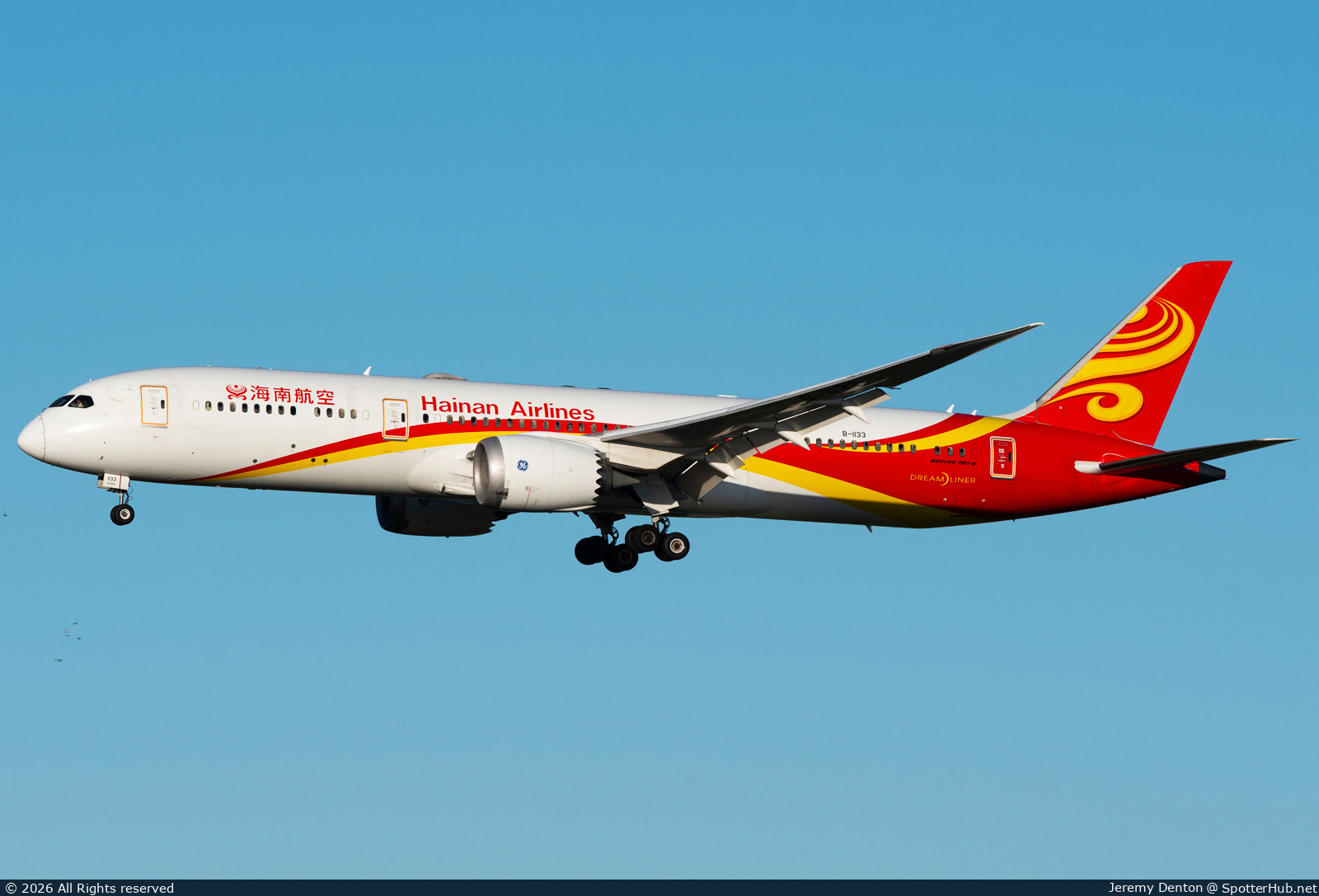 Photo of B-1133 - Boeing 787-9 Dreamliner operated by Hainan Airlines