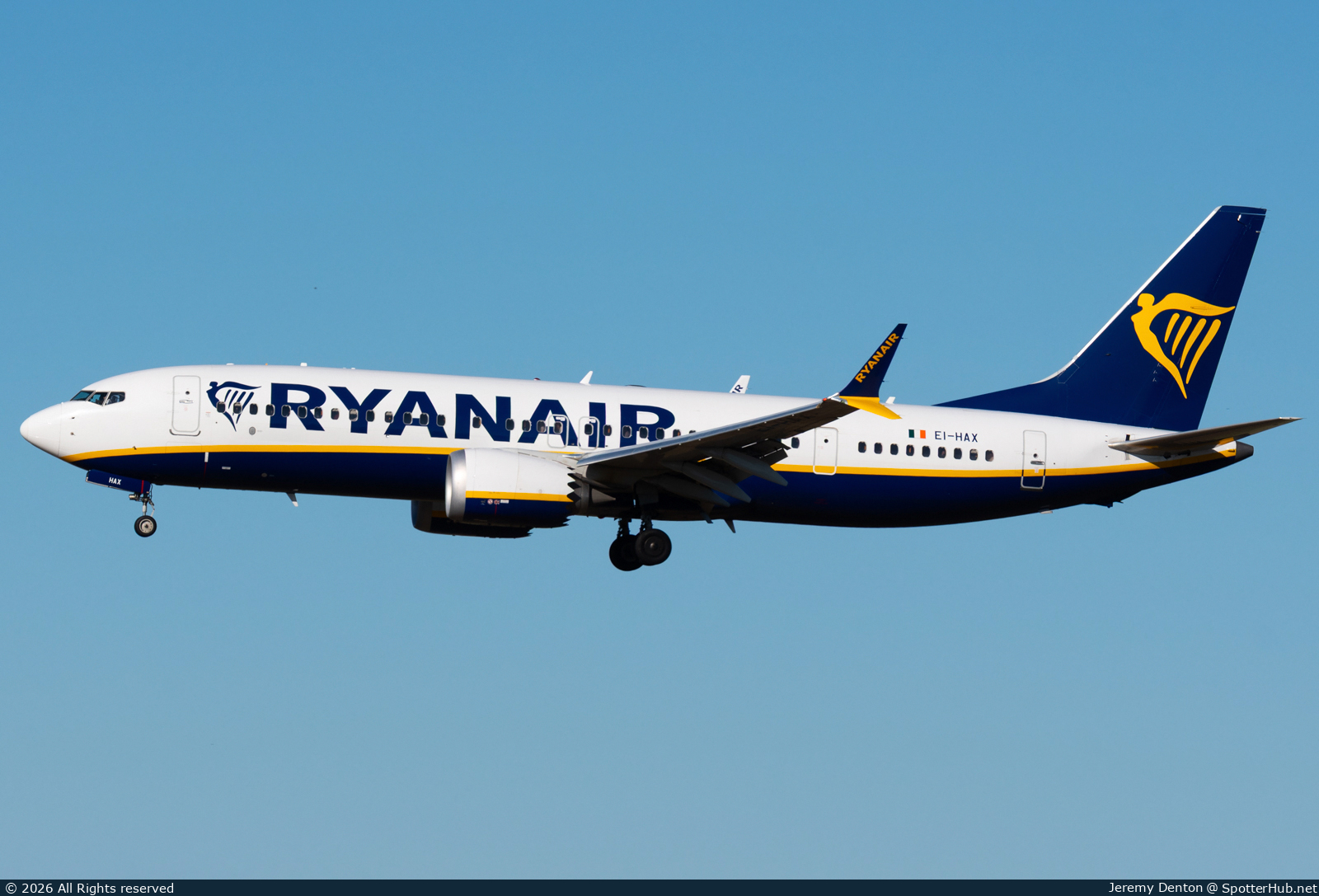 Photo of EI-HAX - Boeing 737 MAX 8-200 operated by Ryanair