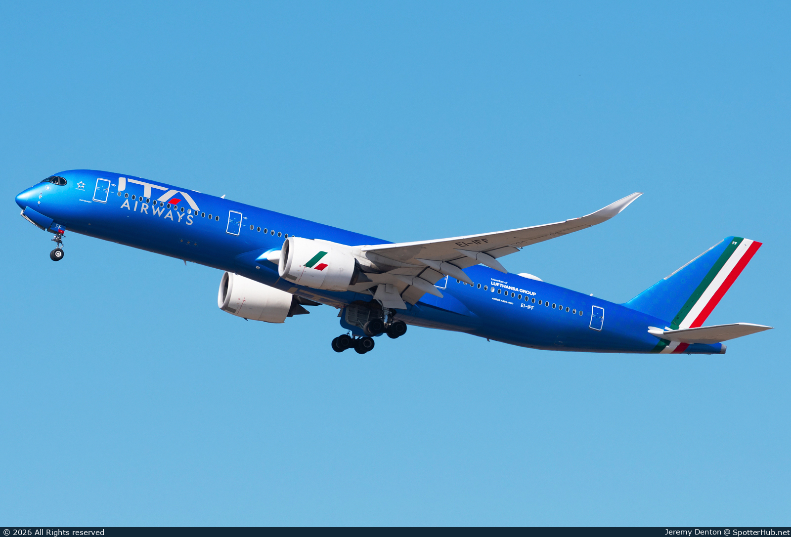Photo of EI-IFF - Airbus A350-941 operated by ITA Airways