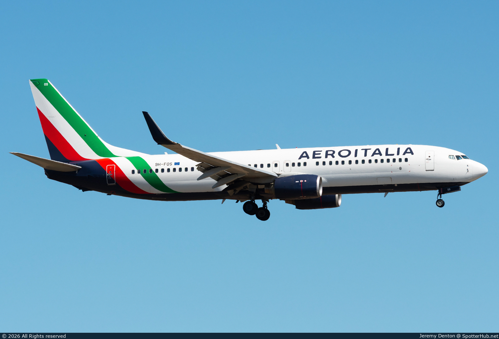 Photo of 9H-FOS - Boeing 737-8K2 operated by Aeroitalia