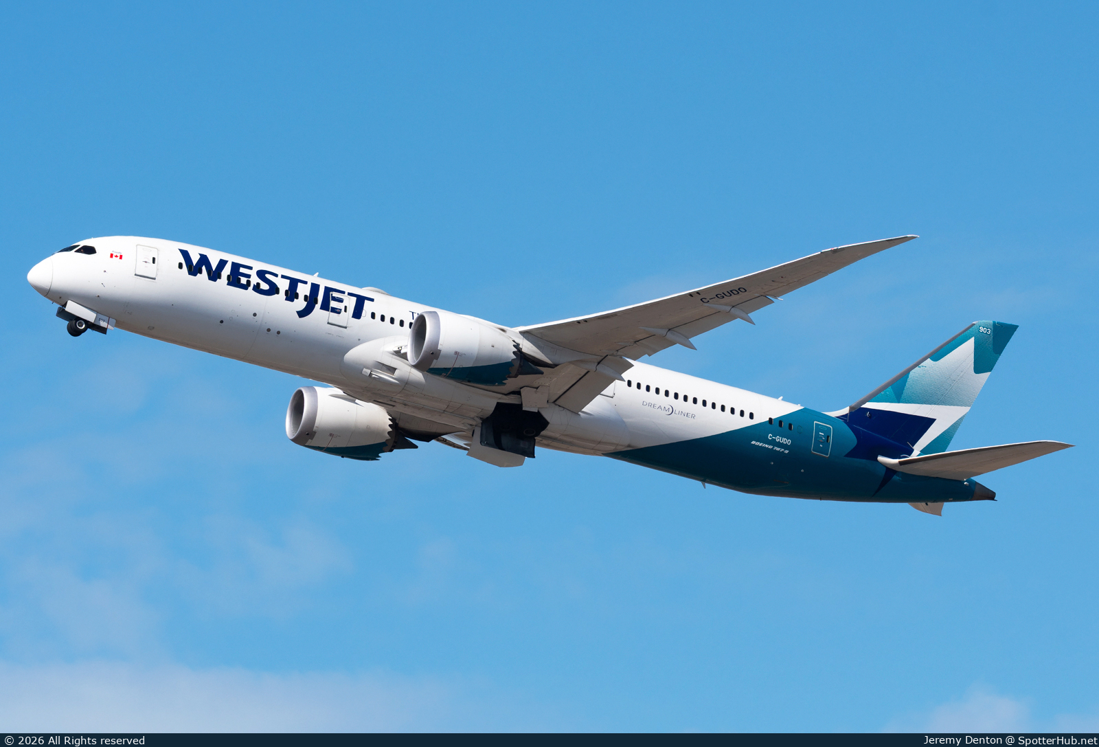 Photo of C-GUDO - Boeing 787-9 Dreamliner operated by WestJet Airlines