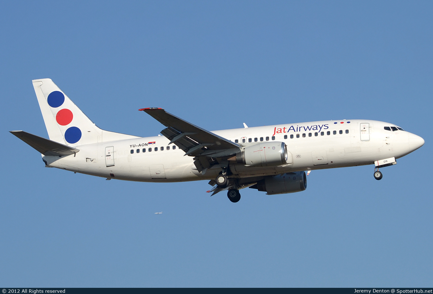 Photo of YU-AON - Boeing 737-3Q4 operated by Jat Airways