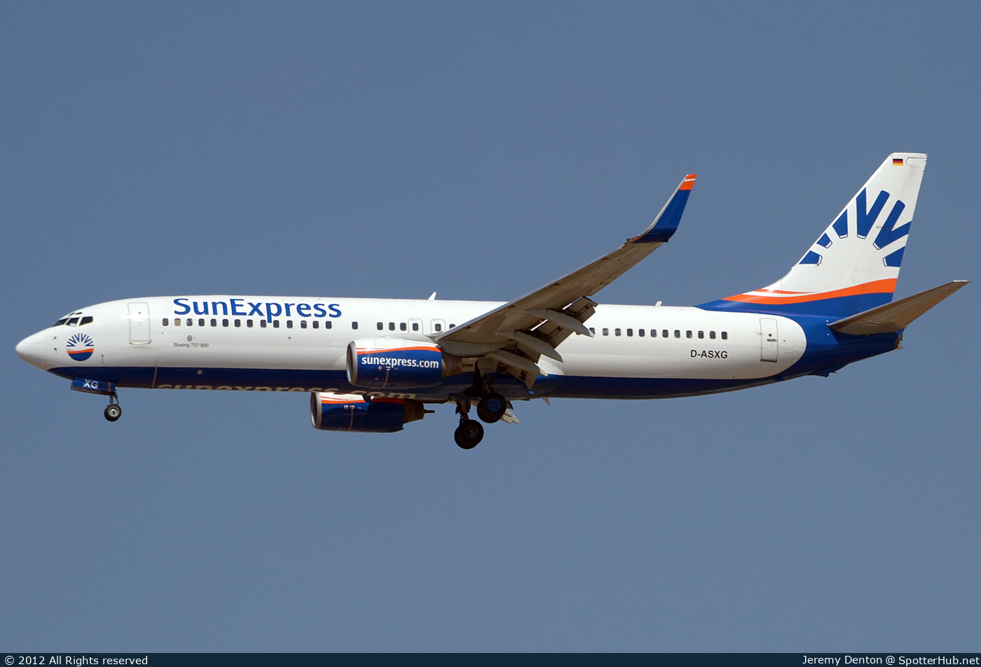 Photo of D-ASXG - Boeing 737-8CX operated by SunExpress Germany