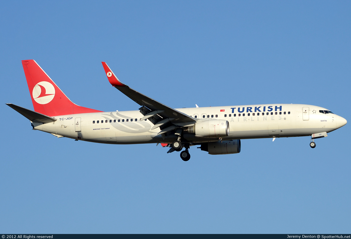 Photo of TC-JGP - Boeing 737-8F2 operated by Turkish Airlines