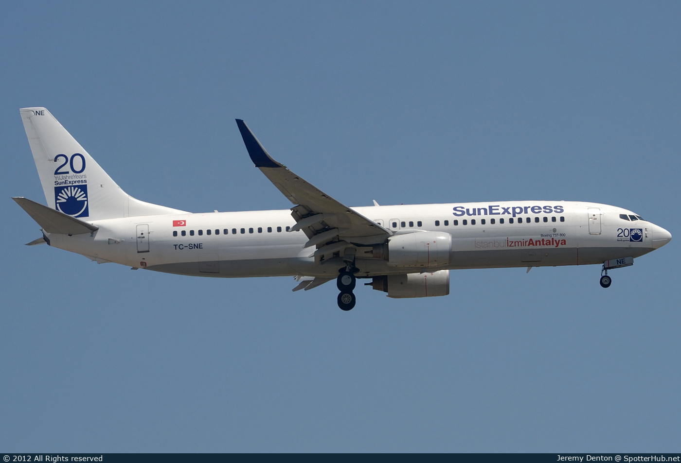 Photo of TC-SNE - Boeing 737-8HX operated by SunExpress