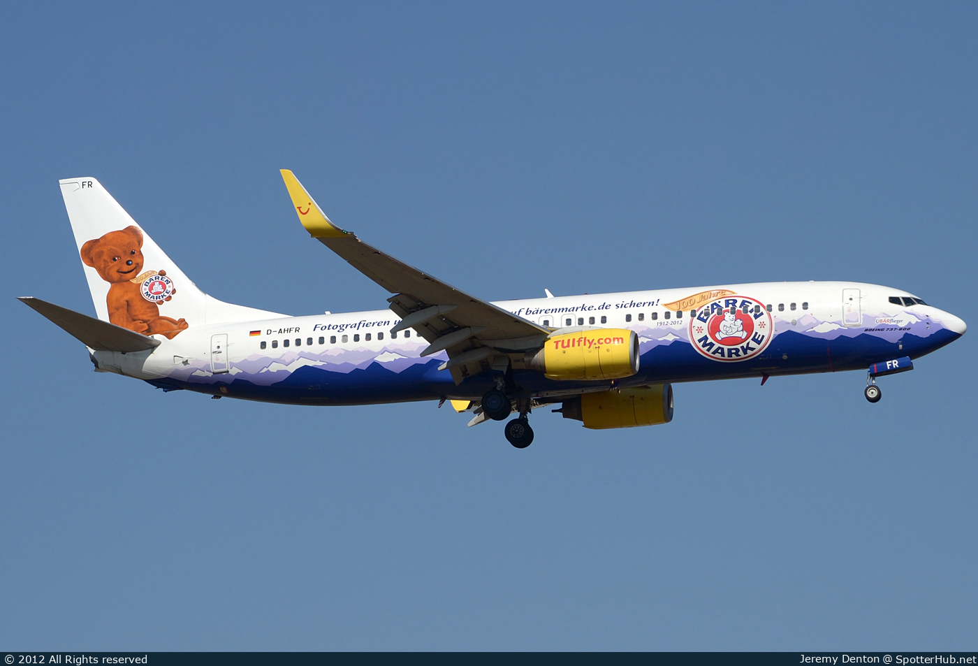 Photo of D-AHFR - Boeing 737-8K5 operated by TUIfly