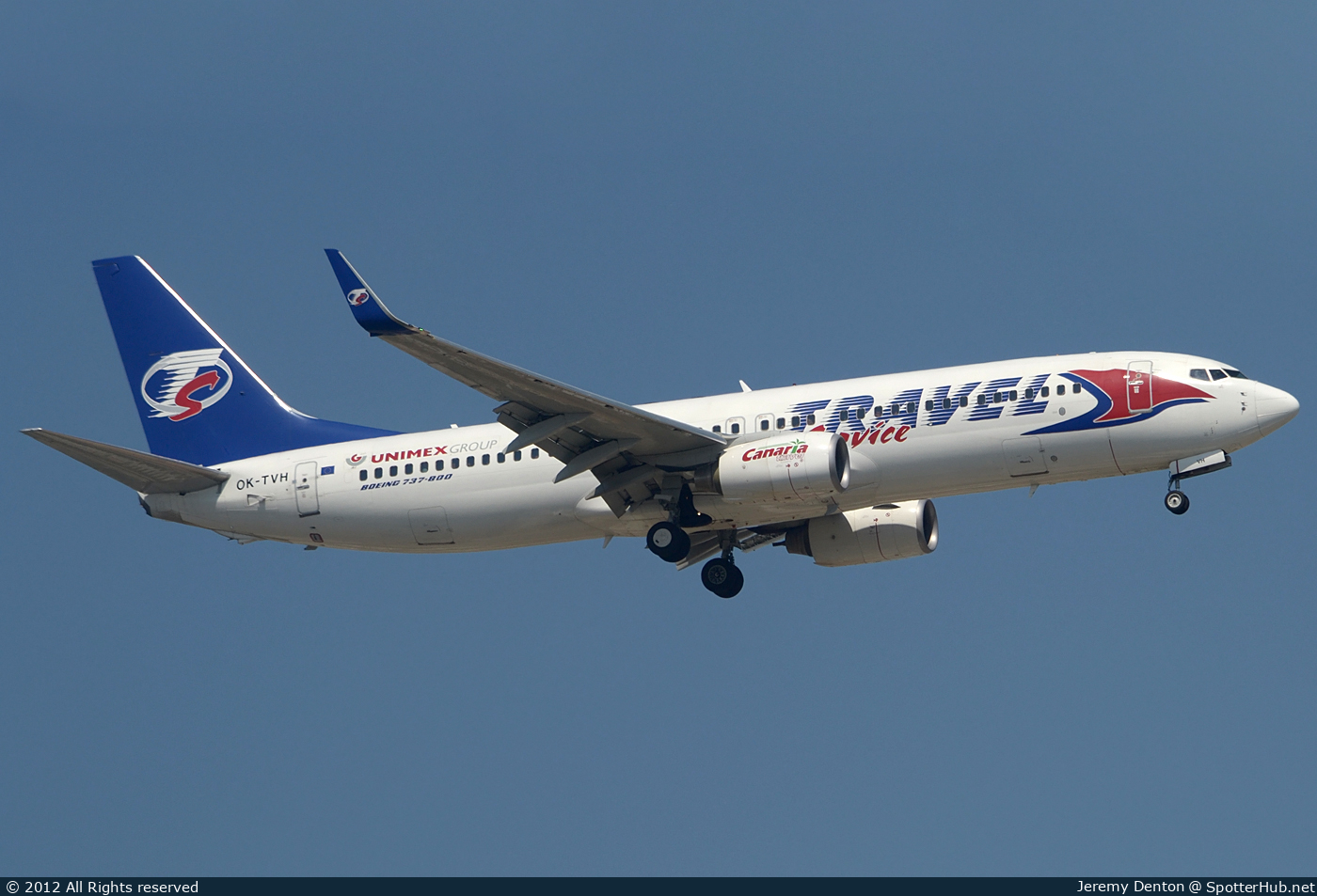 Photo of OK-TVH - Boeing 737-8Q8 operated by Travel Service
