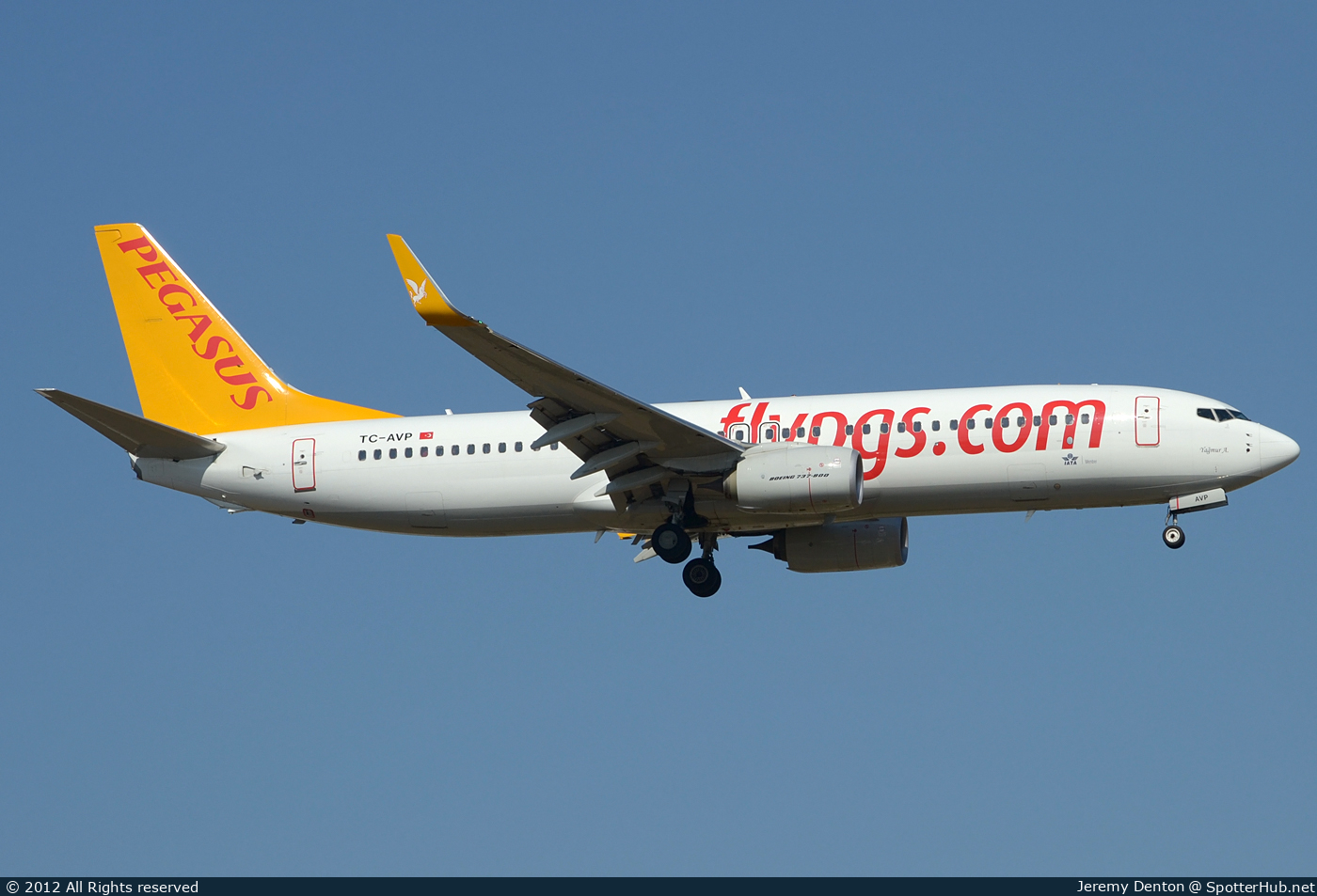 Photo of TC-AVP - Boeing 737-82R operated by Pegasus Airlines