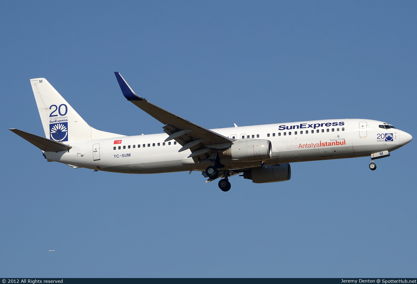 Photo of TC-SUM - Boeing 737-85F operated by SunExpress