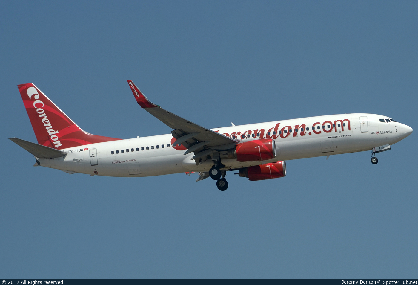 Photo of TC-TJG - Boeing 737-86J operated by Corendon Airlines