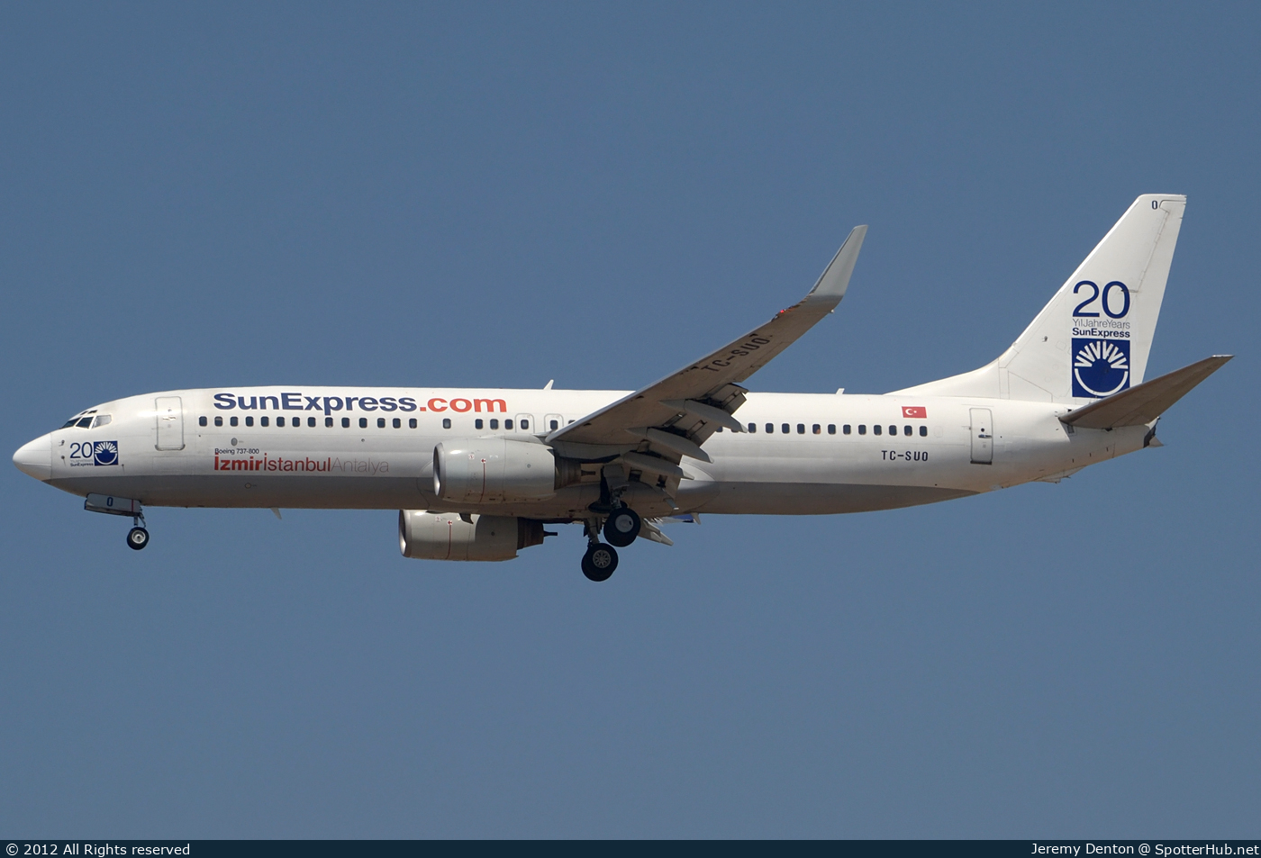Photo of TC-SUO - Boeing 737-86Q operated by SunExpress