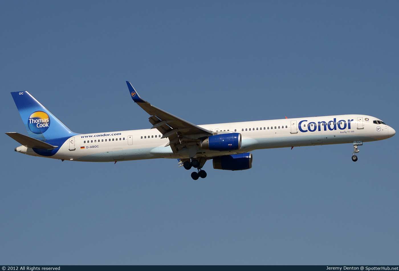 Photo of D-ABOC - Boeing 757-330 operated by Condor