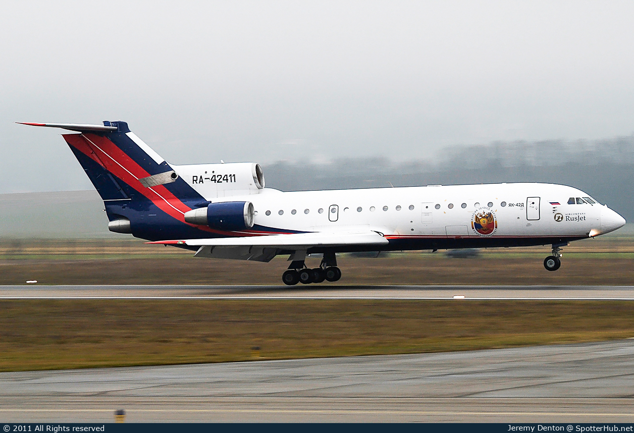 Photo of RA-42411 - Yakovlev Yak-42D operated by RusJet