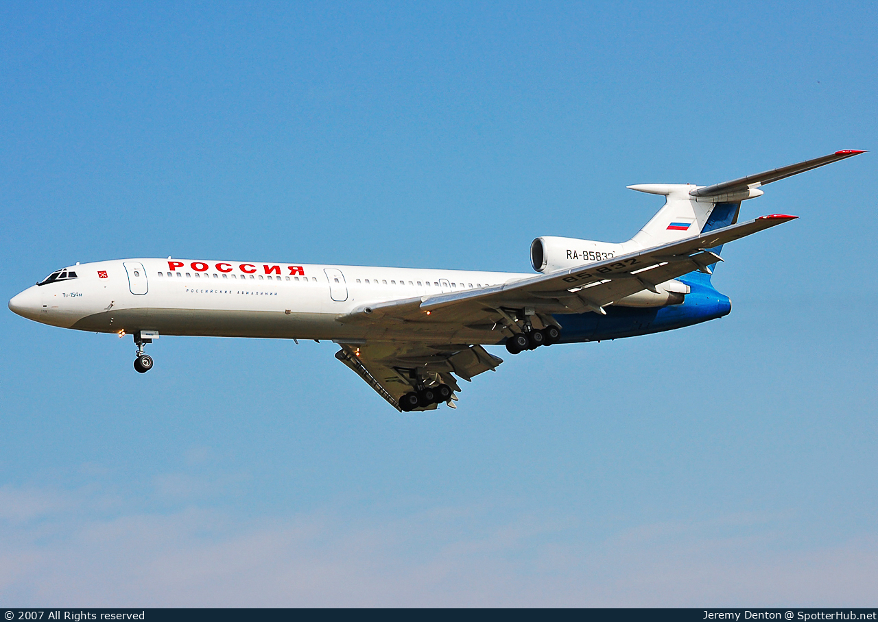 Photo of RA-85832 - Tupolev Tu-154M operated by Rossiya Airlines