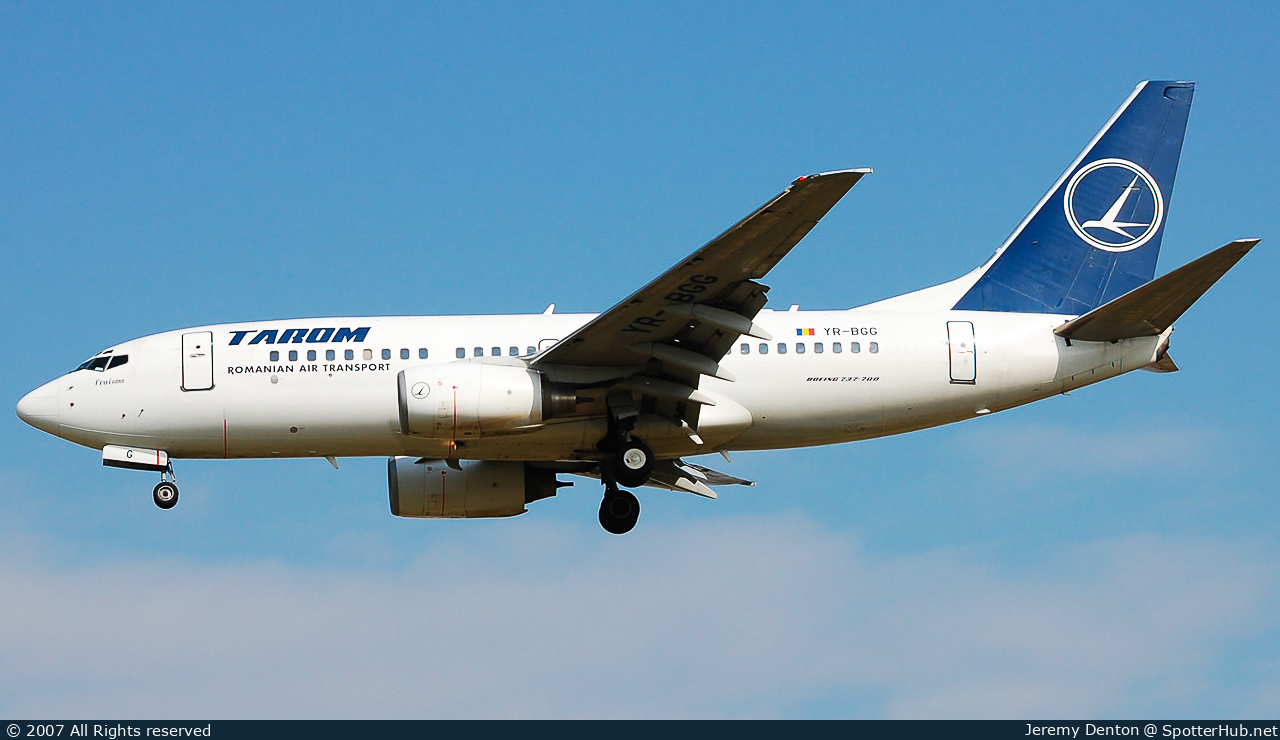 Photo of YR-BGG - Boeing 737-78J operated by Tarom - Romanian Air Transport