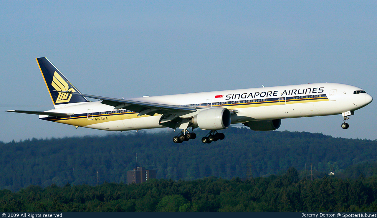 Photo of 9V-SWA - Boeing 777-312(ER) operated by Singapore Airlines