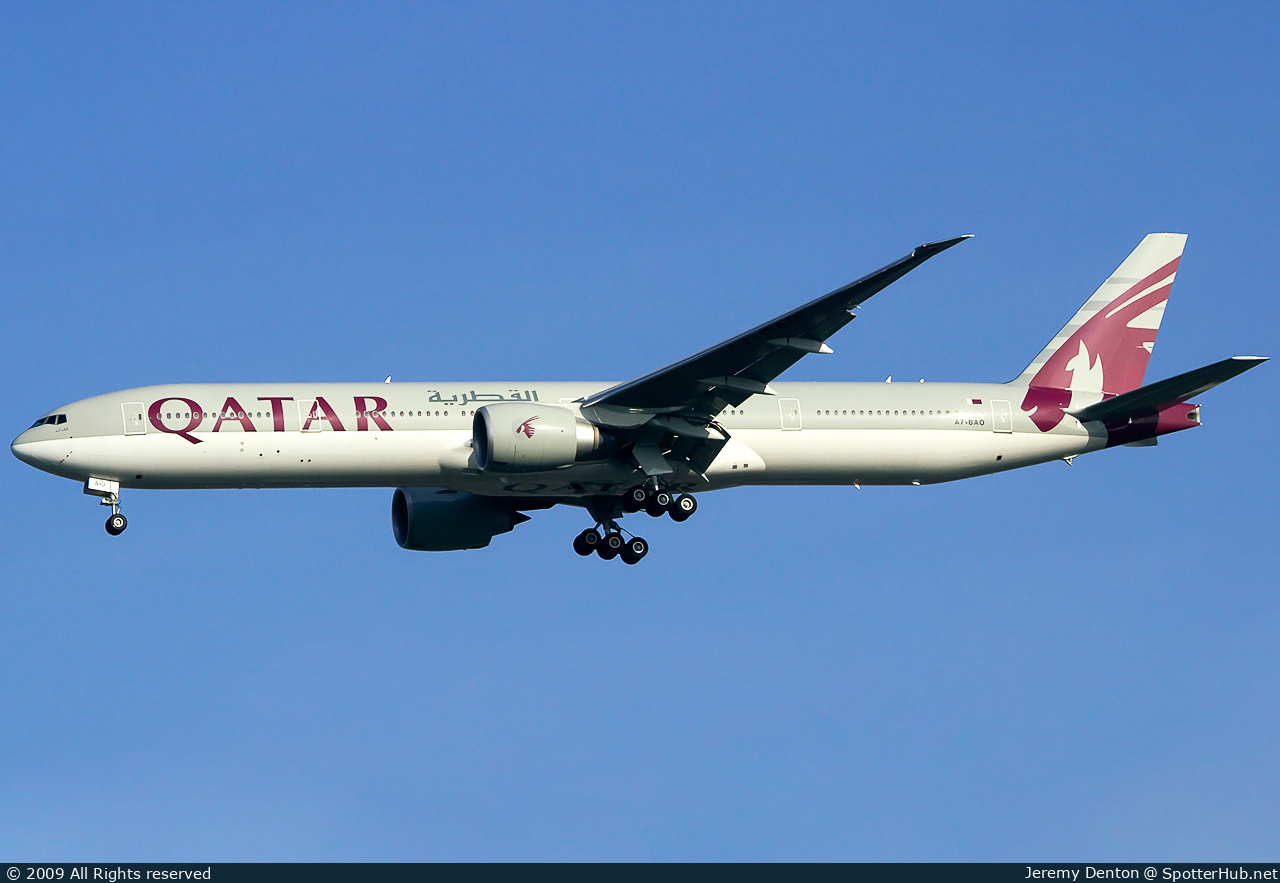 Photo of A7-BAO - Boeing 777-3DZ(ER) operated by Qatar Airways